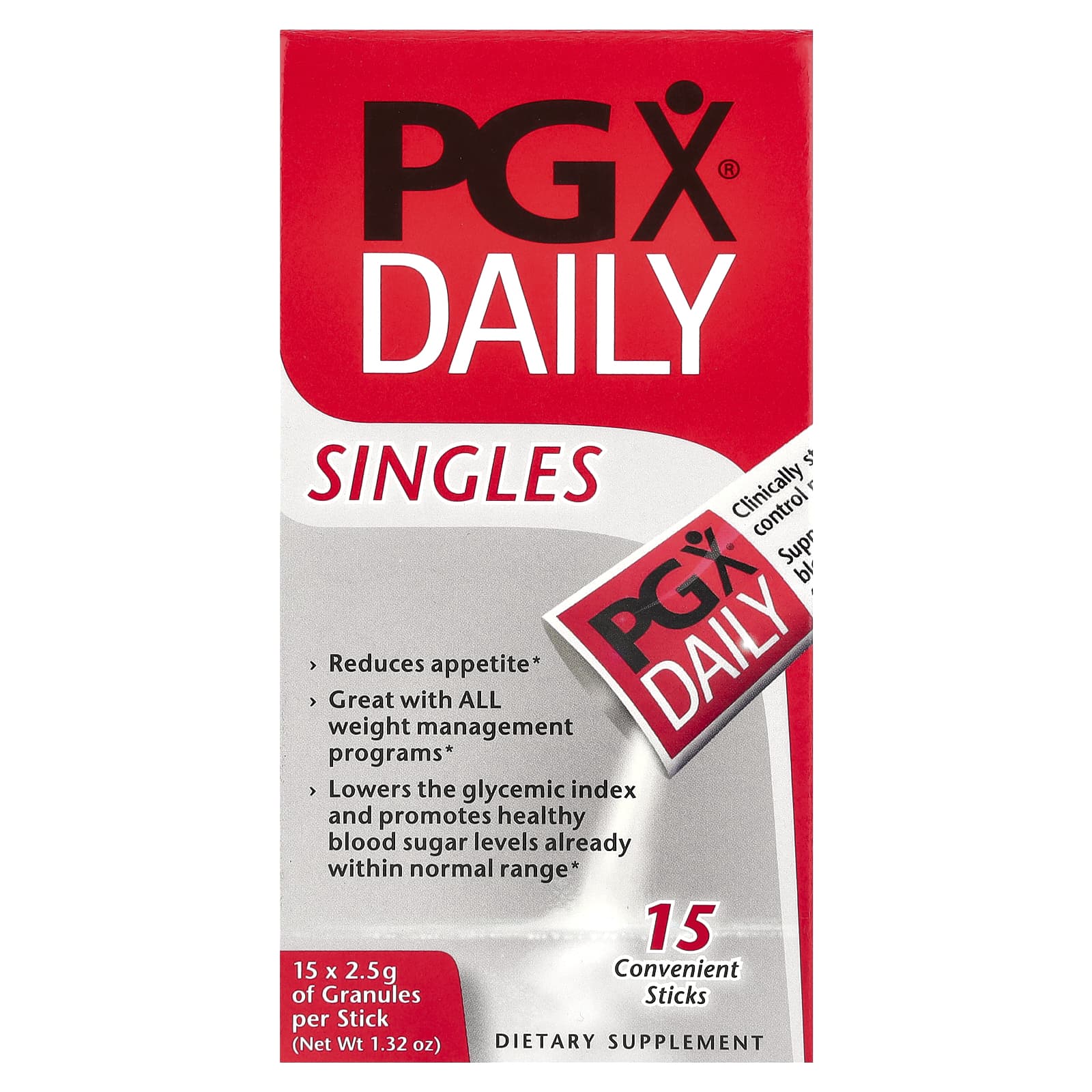 Natural Factors, PGX Daily, одиночные, 15 стиков, 2,5 г в 1 стике