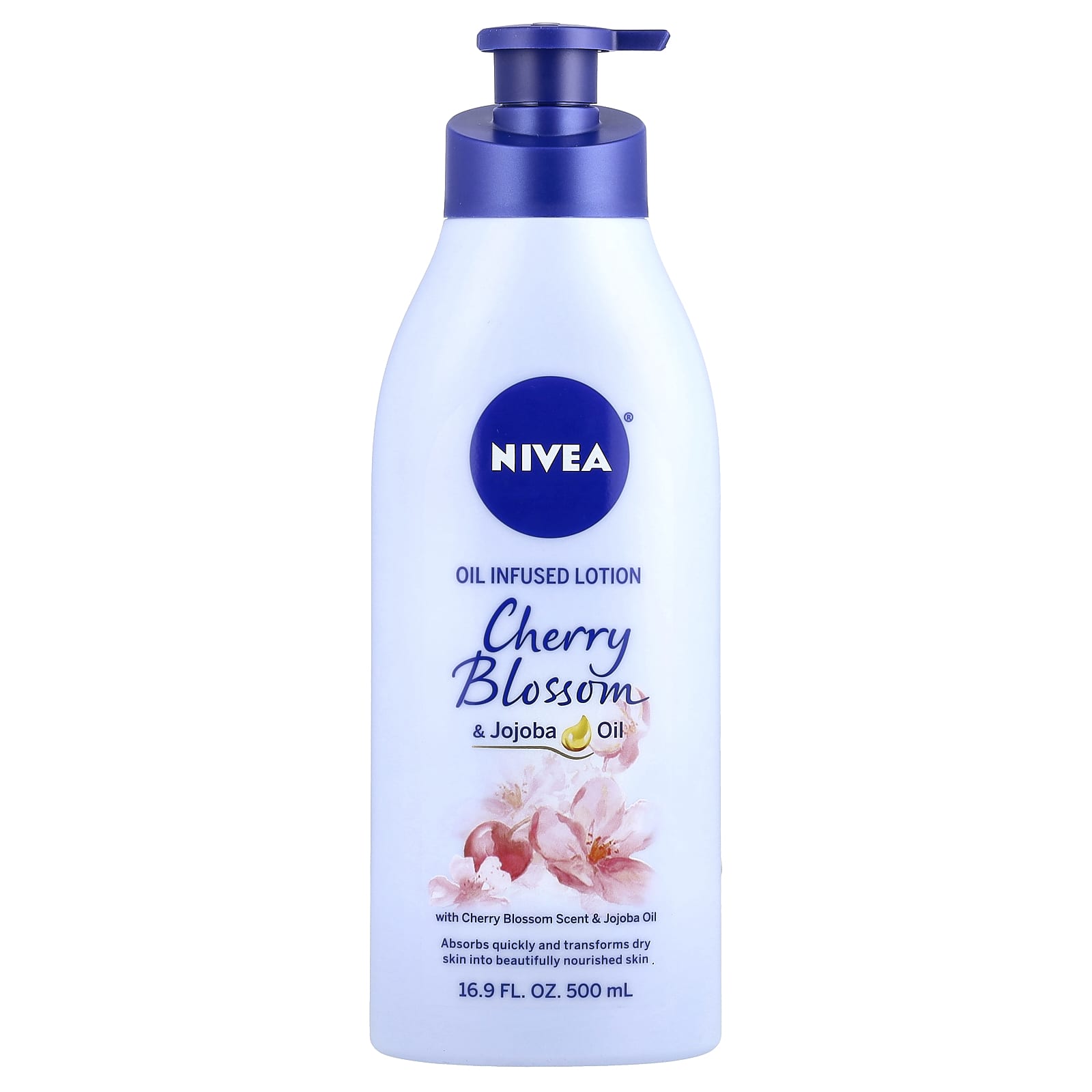 Nivea Oil Infused Lotion масло цветков вишни и жожоба 500 мл 169 жидк Унции 2390₽