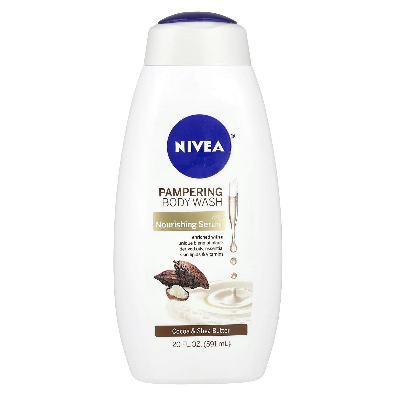 Nivea, Гель для душа, какао и масло ши, 591 мл (20 жидк. Унций)