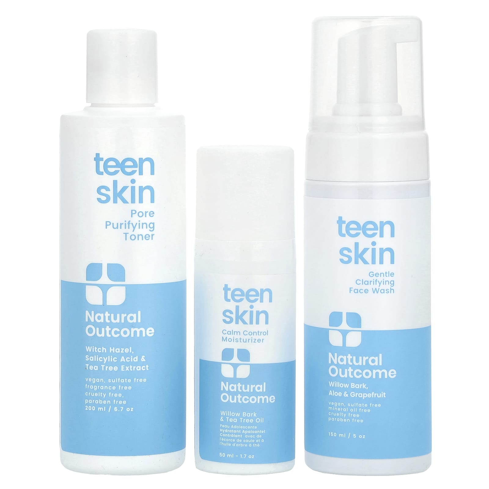 Natural Outcome Teenskin набор для повседневного ухода за лицом набор из 3 предметов 7790₽
