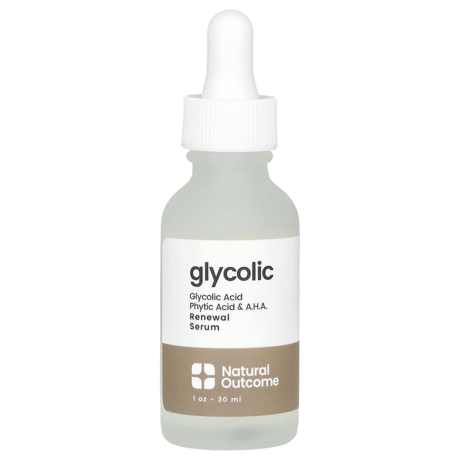 Natural Outcome, Glycolic, восстанавливающая сыворотка, без отдушек, 30 мл (1 унция)