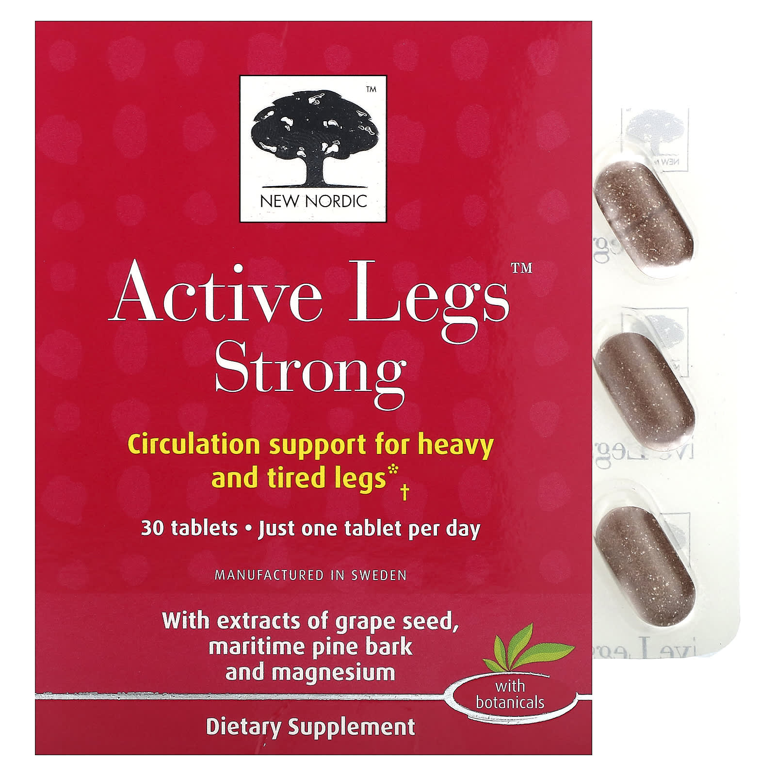 New Nordic, Active Legs Strong, 30 таблеток