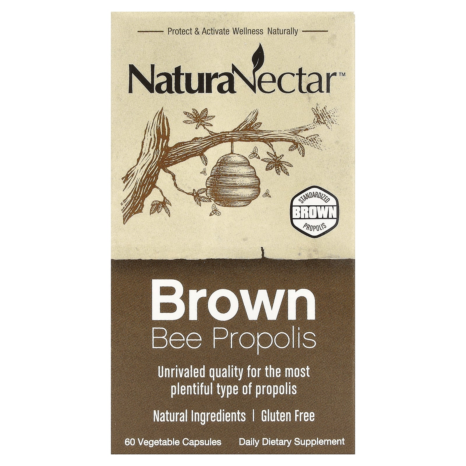 NaturaNectar Brown Bee Propolis 60 вегетарианских капсул 4690₽