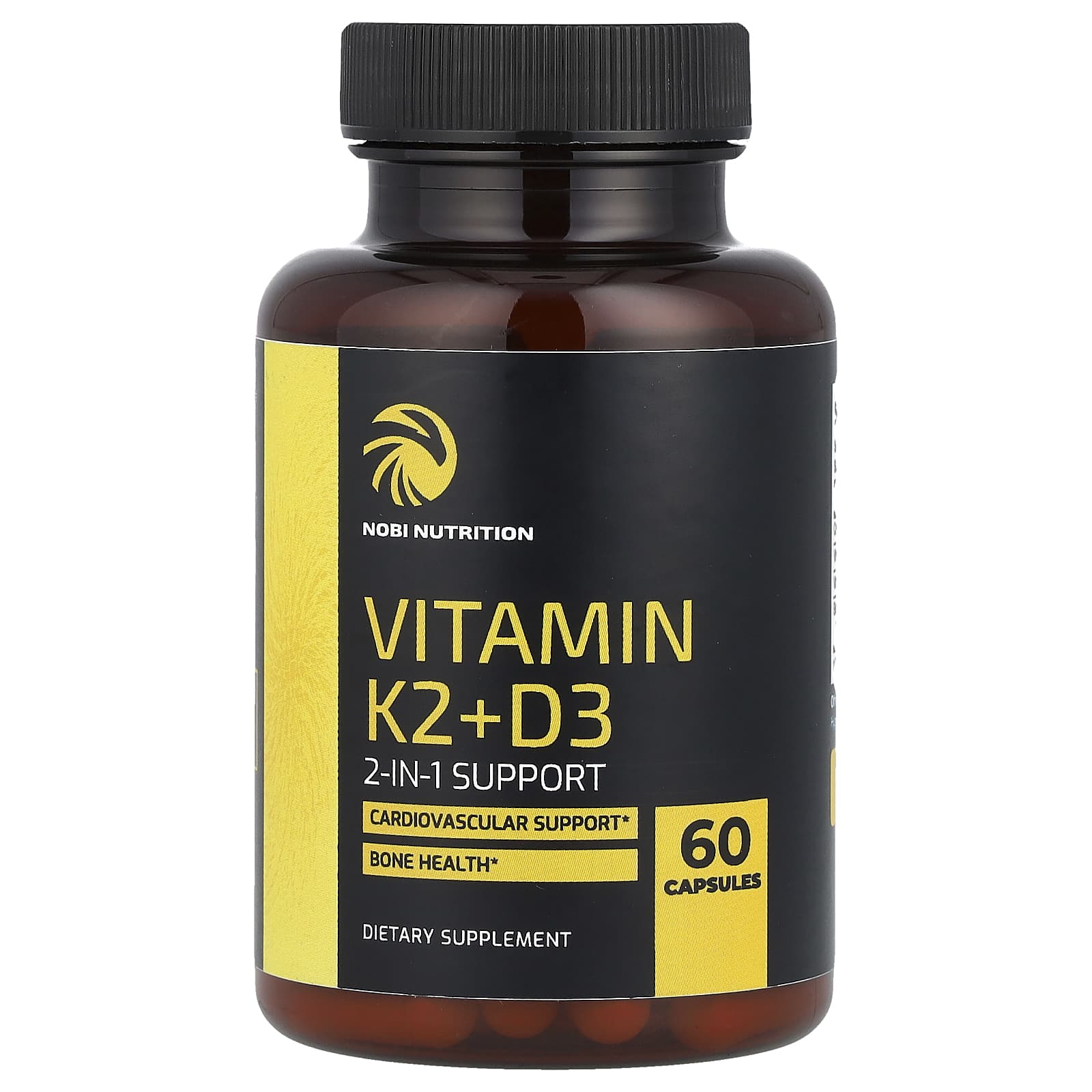 Nobi Nutrition, Витамин K2 + D3`` 60 капсул