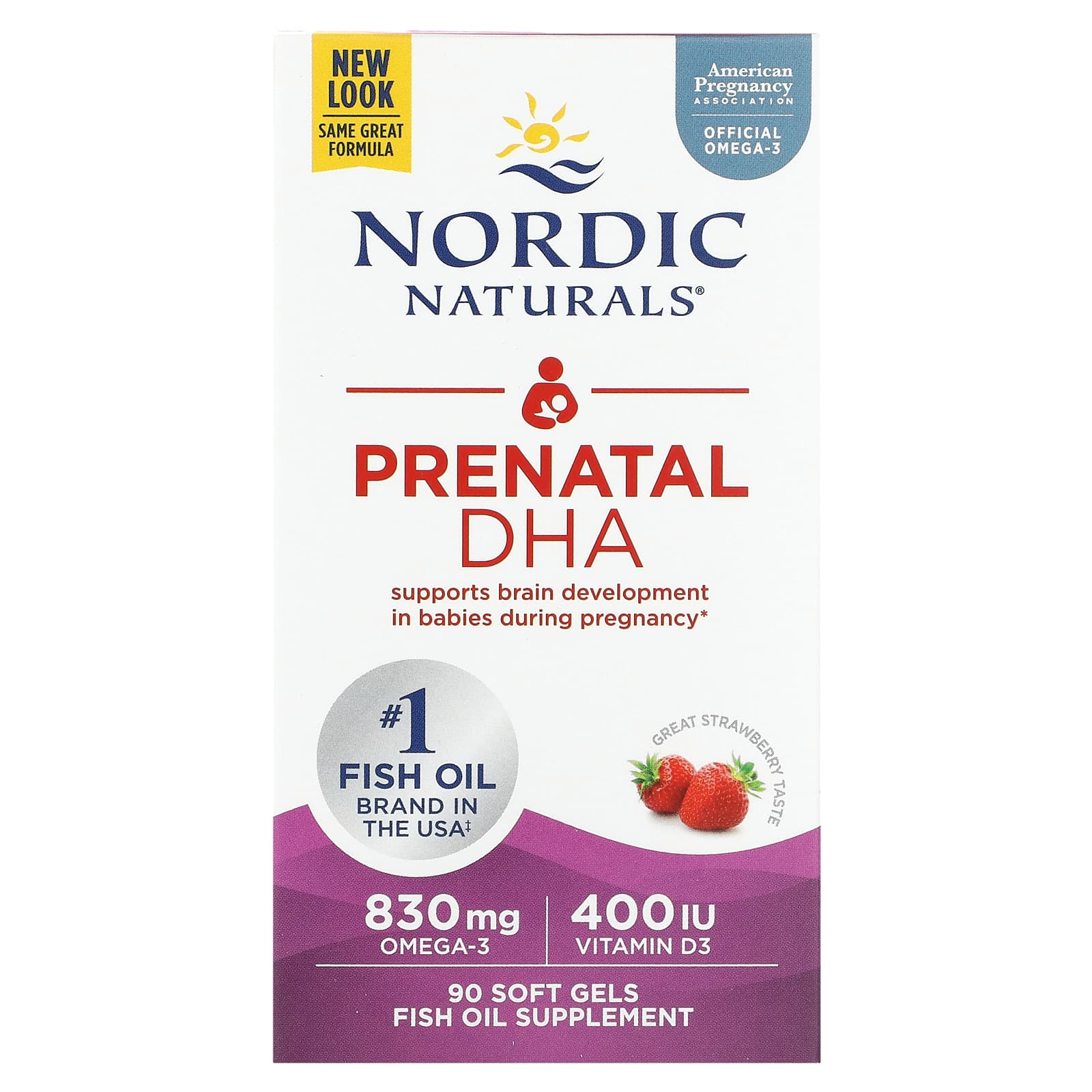Nordic Naturals пренатальная ДГК клубничный вкус 90 капсул 5190₽