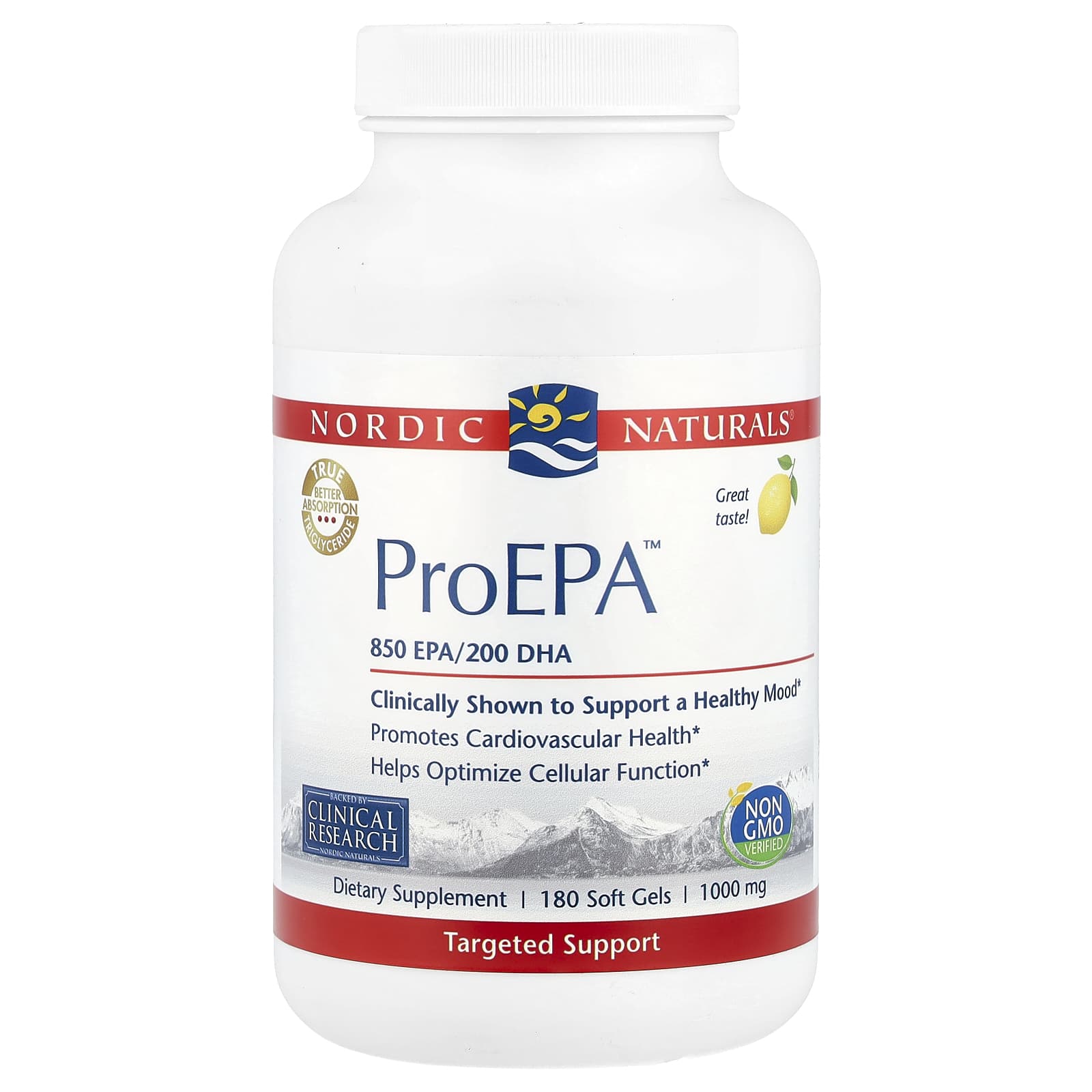 Nordic Naturals, ProEPA ™, лимон, 180 мягких таблеток