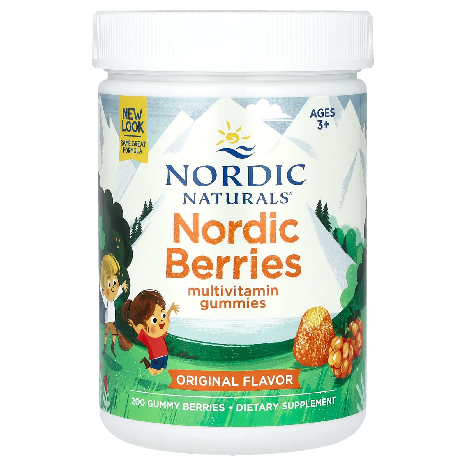 Nordic Naturals, Nordic Berries, мультивитаминные жевательные конфеты, оригинальный вкус, 200 жевательных ягодных конфет