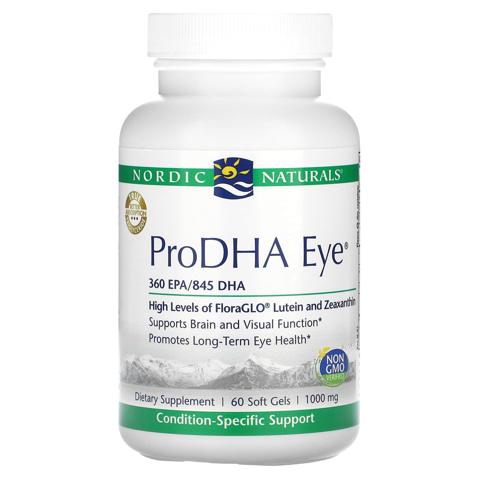 Nordic Naturals, проДГК для глаз, 1000 мг, 60 капсул (500 мг в 1 капсуле)
