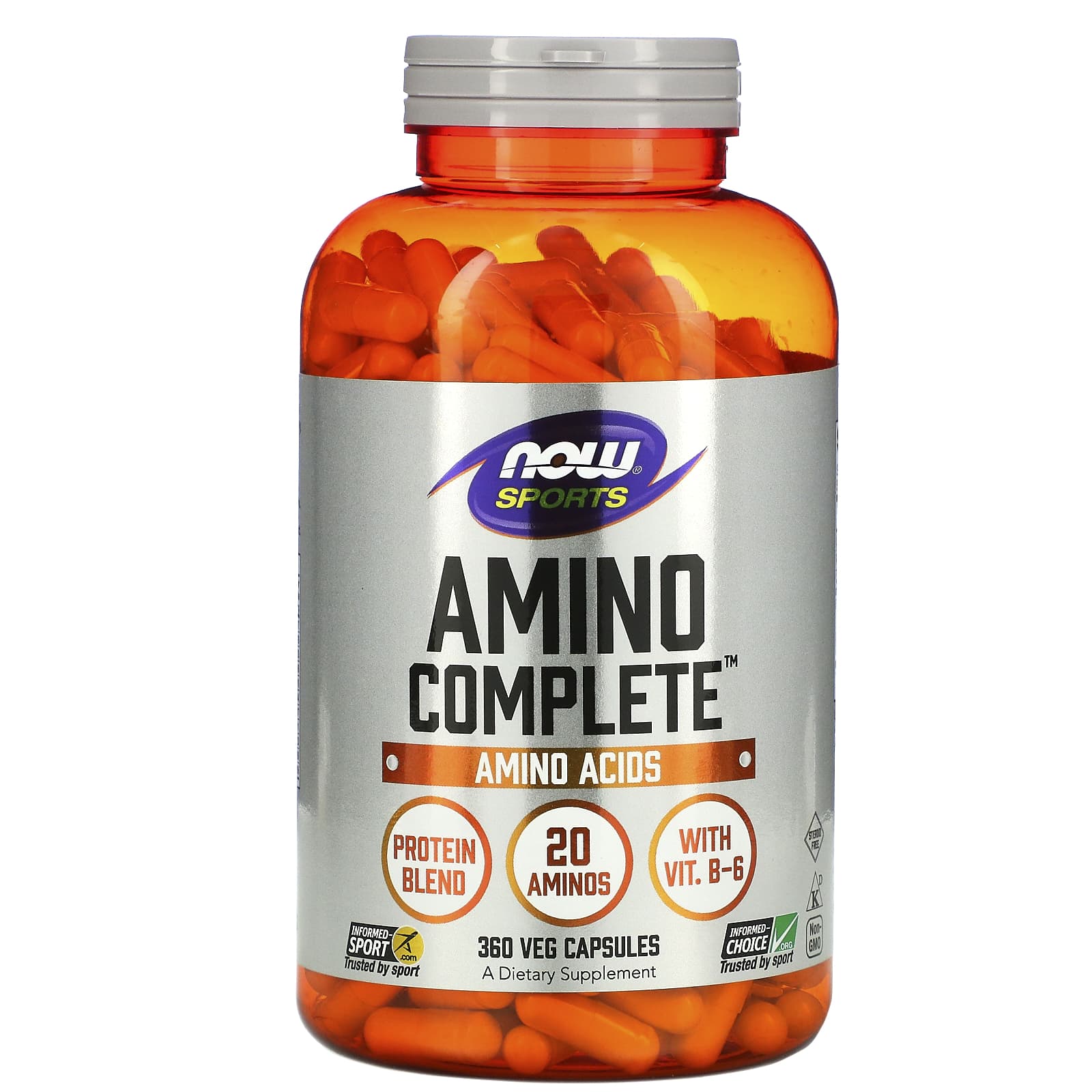 NOW Foods, Sports, аминокислотный комплекс, 360 растительных капсул