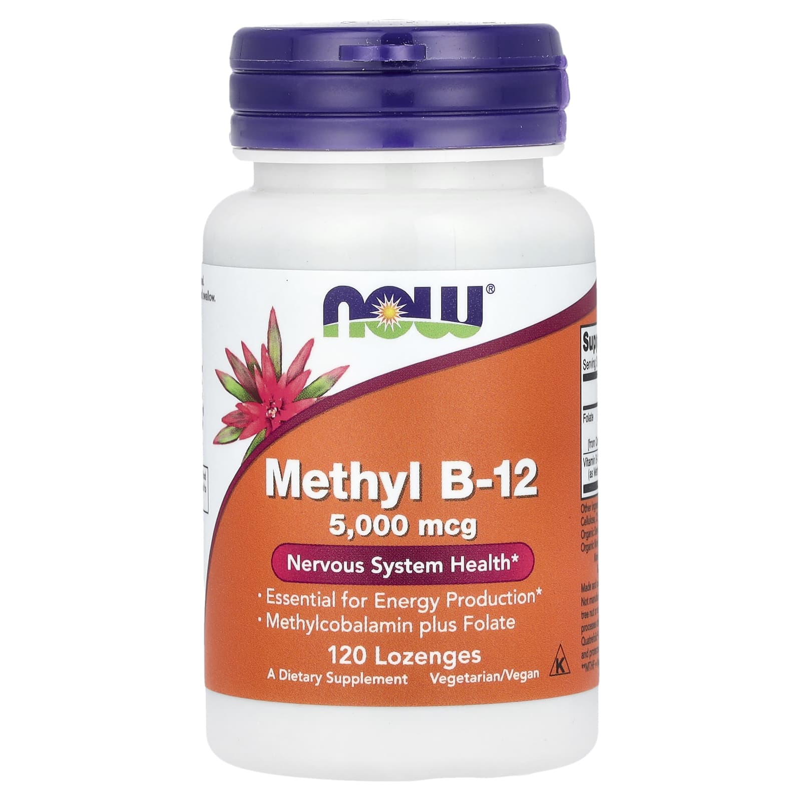 NOW Foods, метил B12, 5000 мкг, 120 пастилок