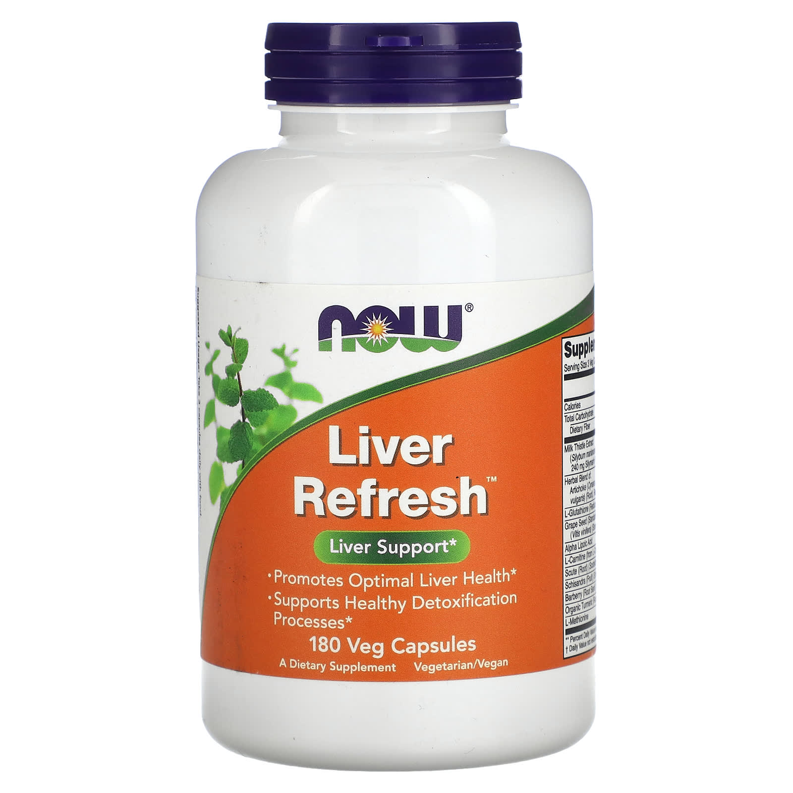 NOW Foods, Liver Refresh, 180 растительных капсул