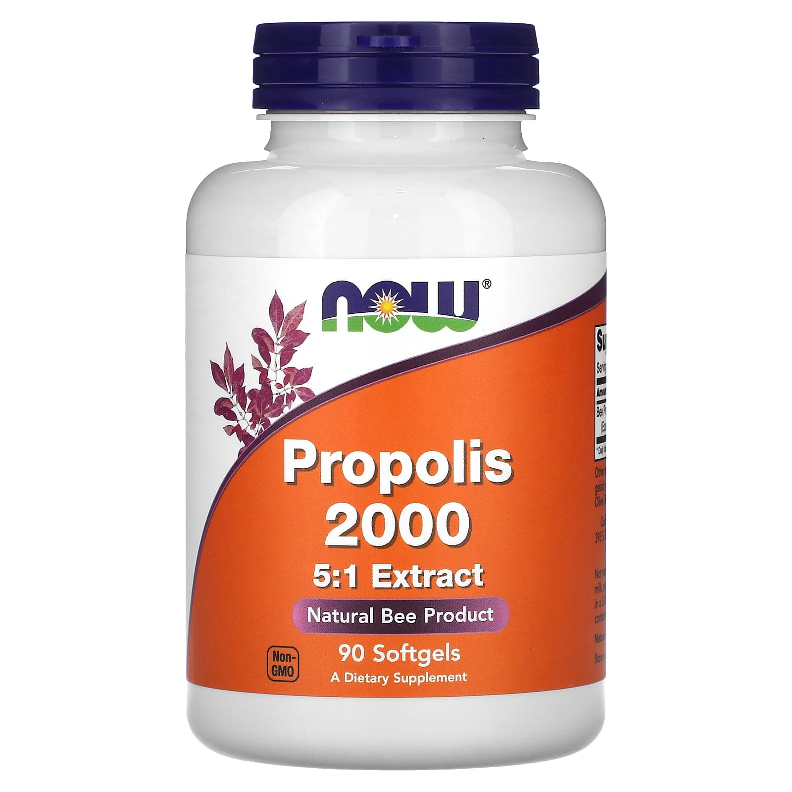NOW Foods, прополис 2000, 90 капсул