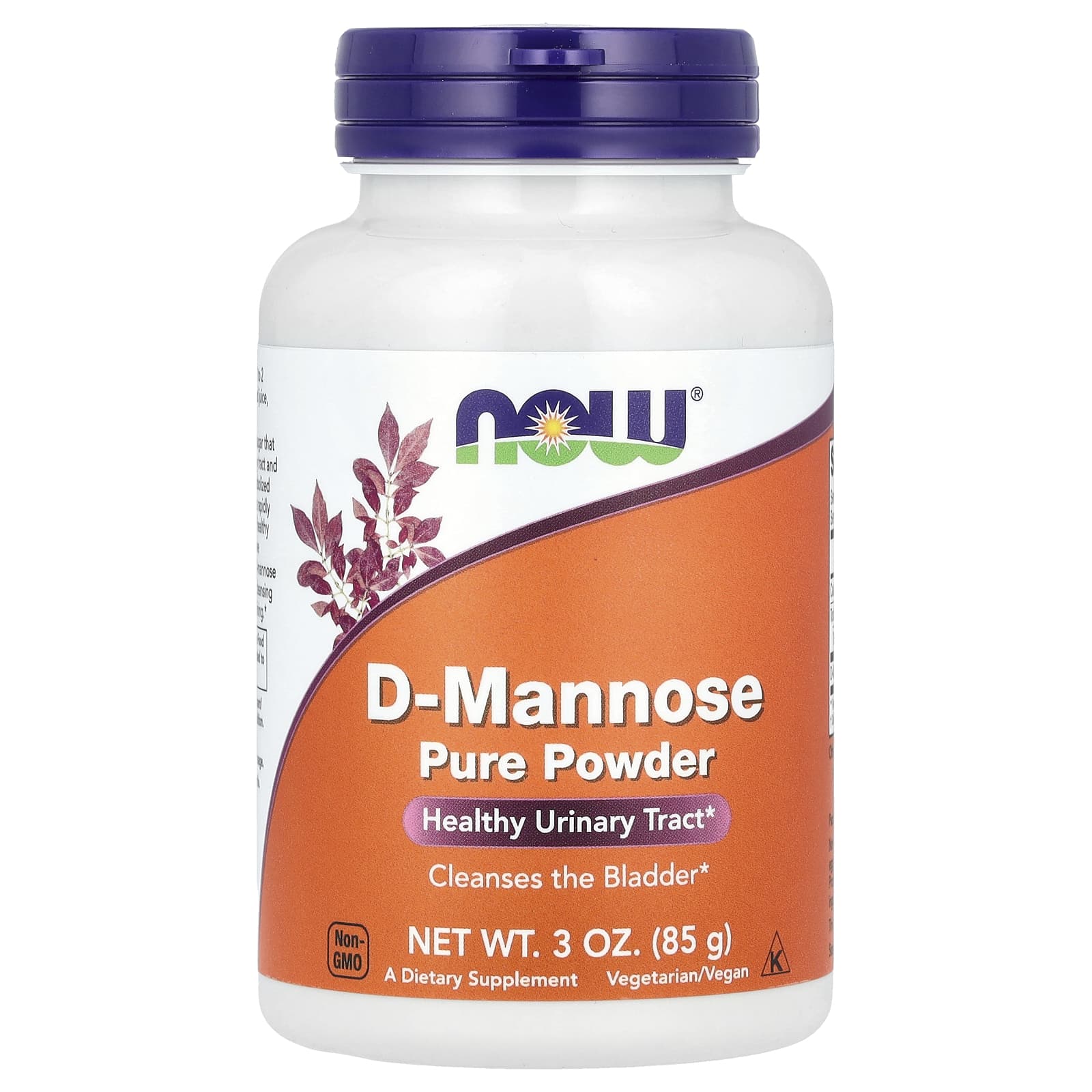 NOW Foods, D-манноза, сертифицированный органический чистый порошок, 85 г (3 унции)