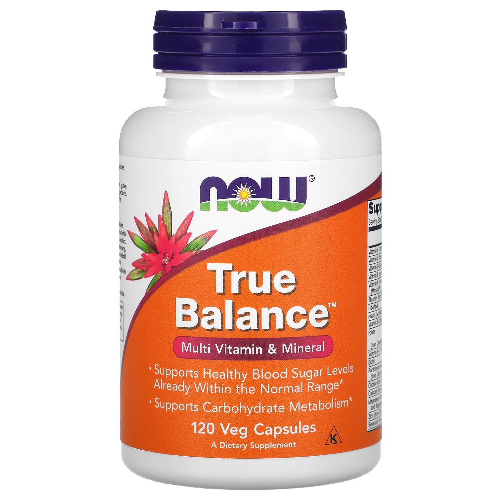 NOW Foods, True Balance, мультивитамины и микроэлементы, 120 вегетарианских капсул