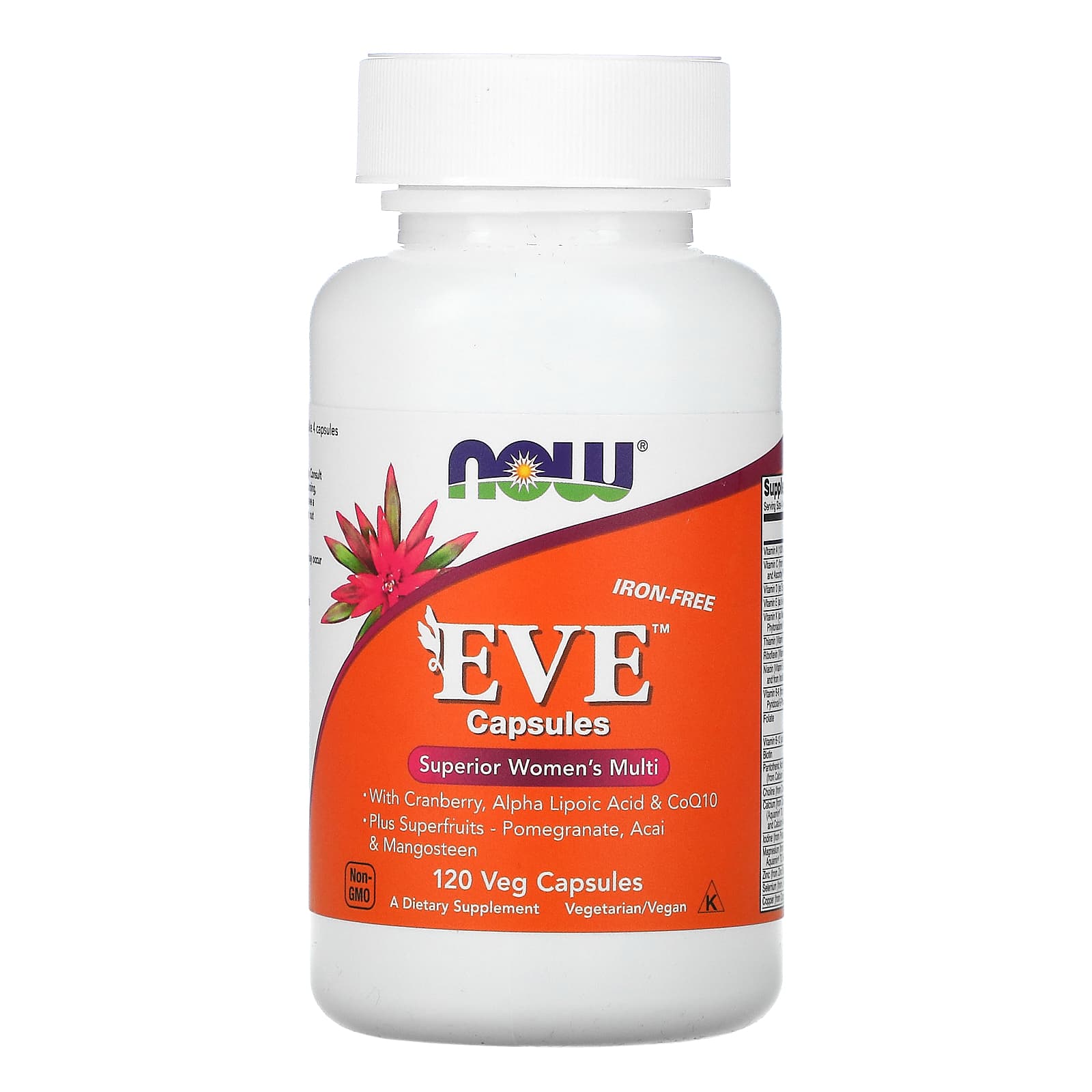 NOW Foods Eve эффективные мультивитамины для женщин без железа 120 растительных капсул 4290₽