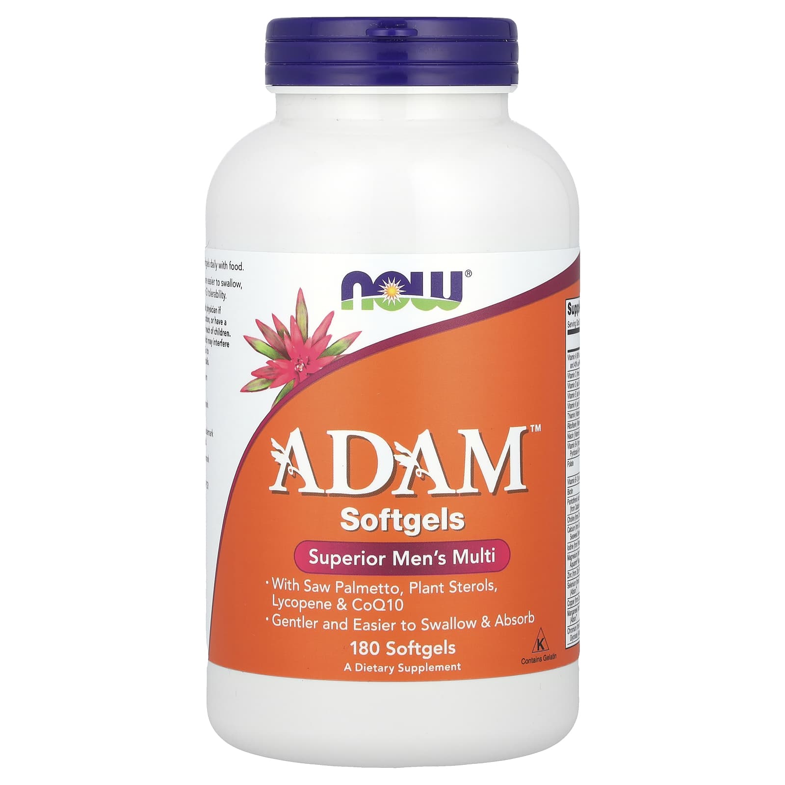 NOW Foods ADAM превосходные мультивитамины для мужчин 180 капсул 8490₽