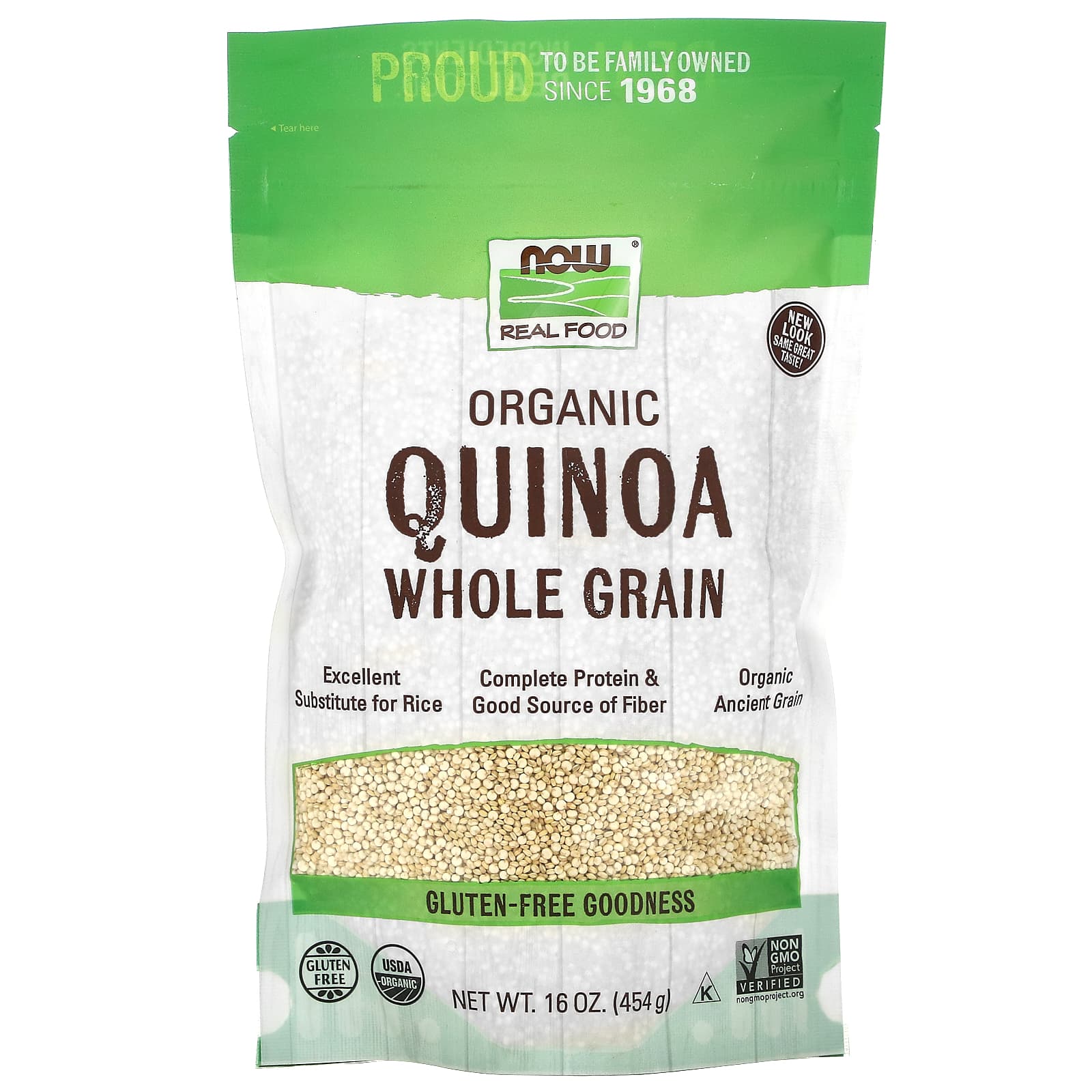 NOW Foods, Organic Quinoa, цельное зерно, 454 г (16 унций)