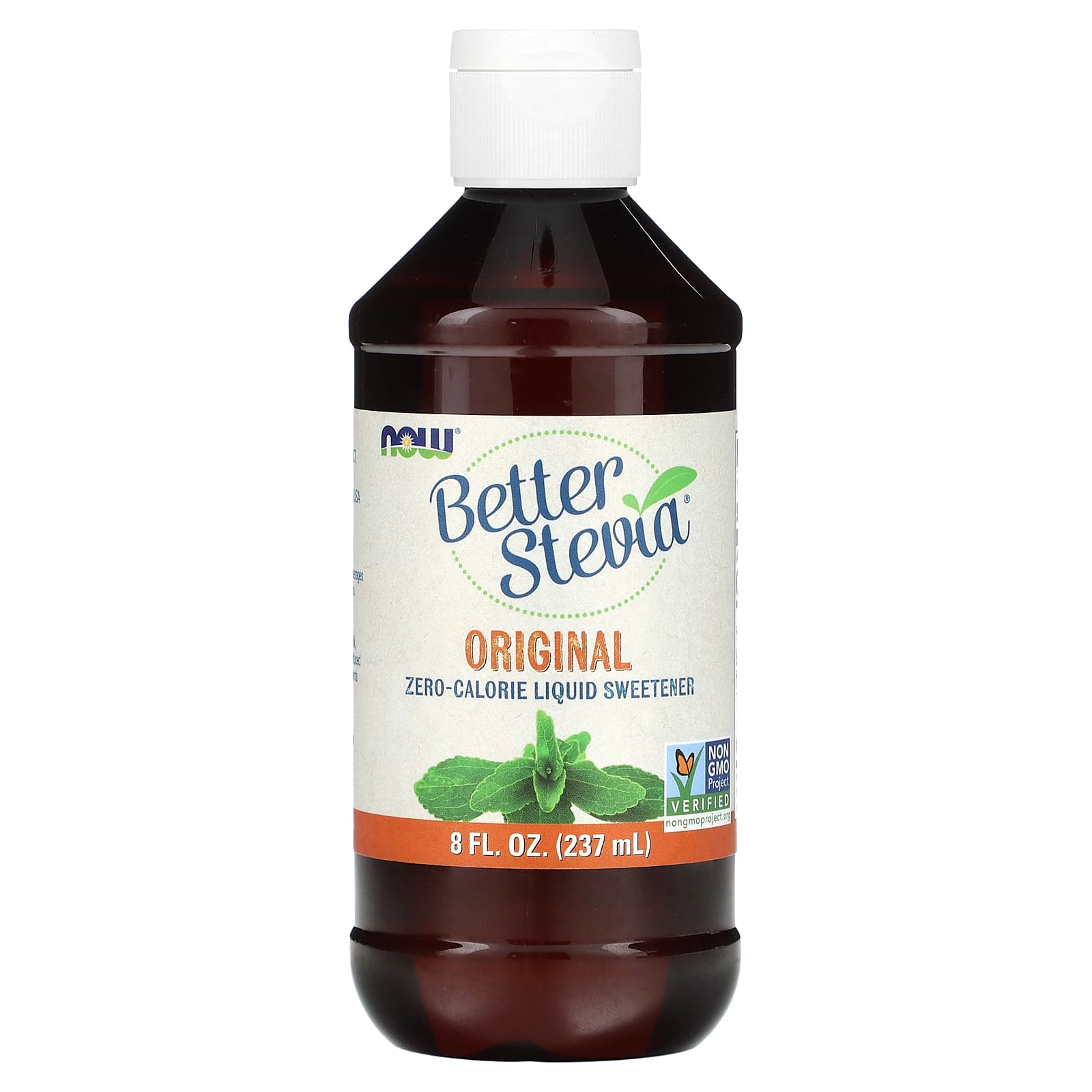 NOW Foods, Better Stevia, жидкий бескалорийный подсластитель, оригинальный, 8 жидких унций (237 мл)