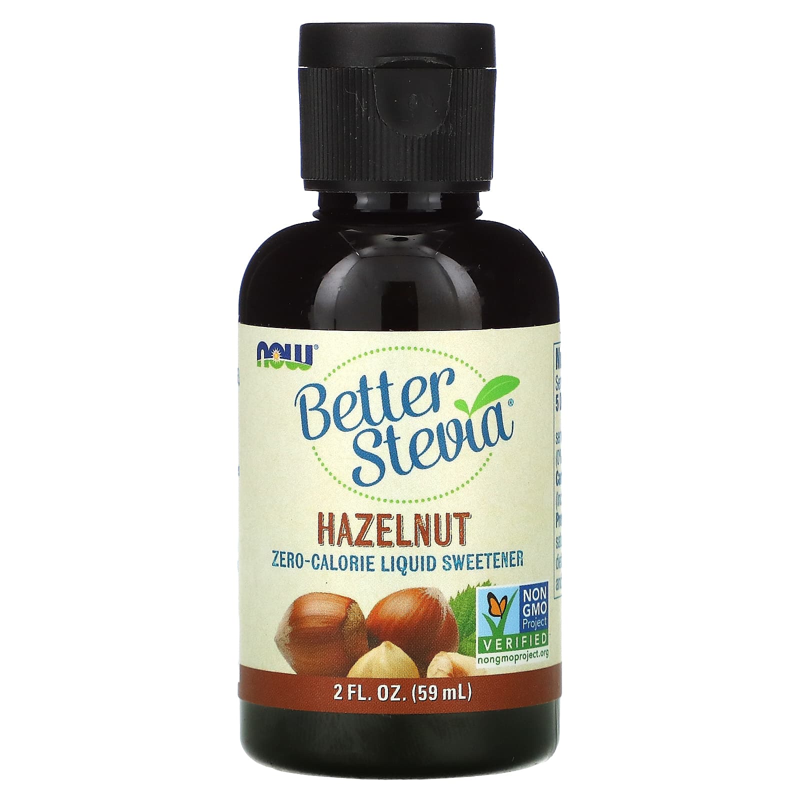 NOW Foods, Better Stevia, бескалорийный жидкий подсластитель, фундук, 59 мл (2 жидк. унции)
