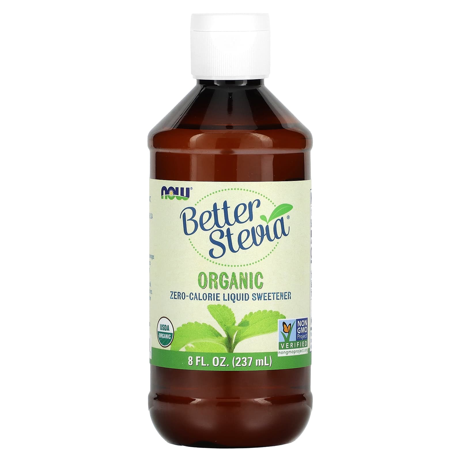 NOW Foods, Better Stevia, органический жидкий бескалорийный подсластитель, 237 мл (8 жидких унций)