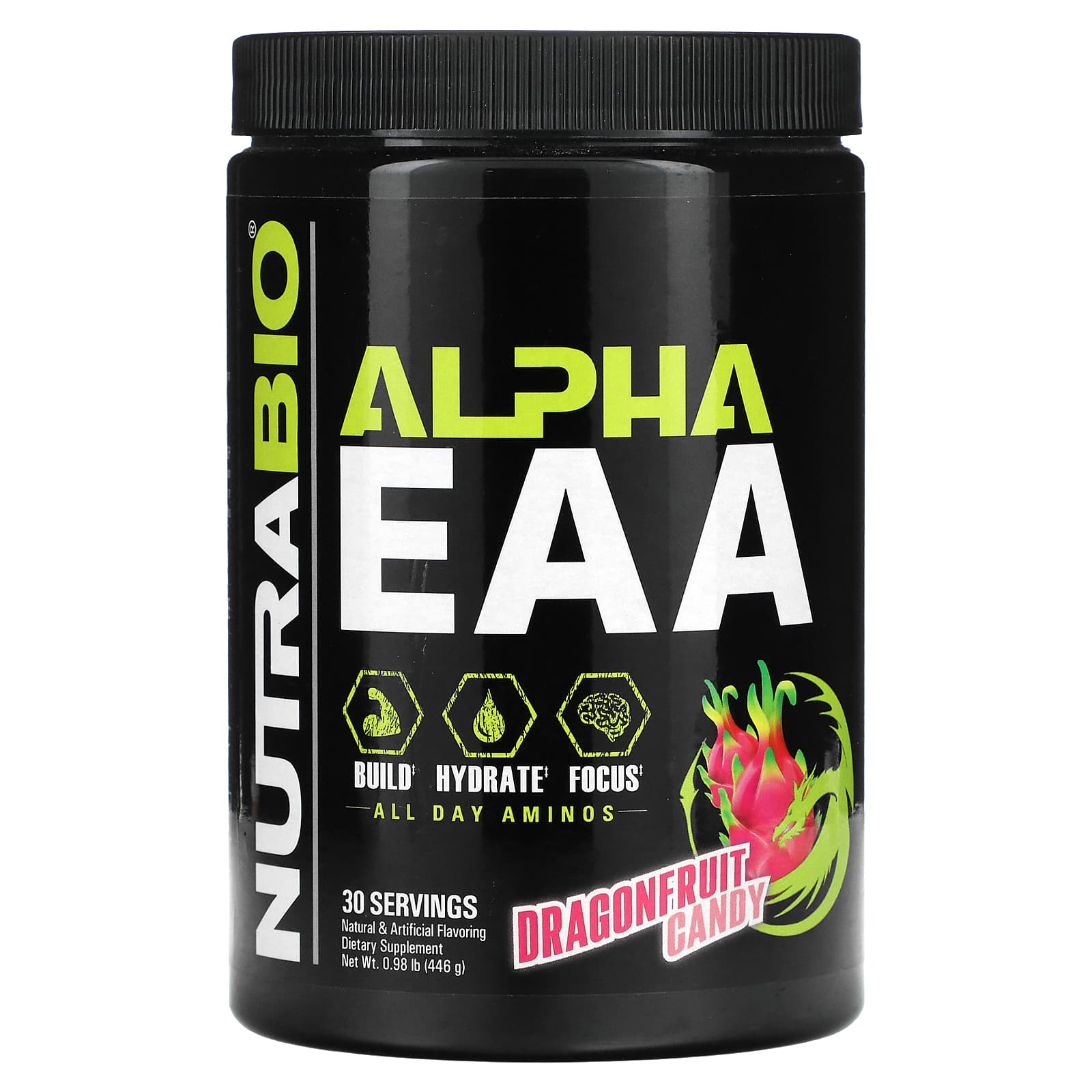 NutraBio, Alpha EAA, конфеты из драконьего фрукта, 446 г (0,98 фунта)