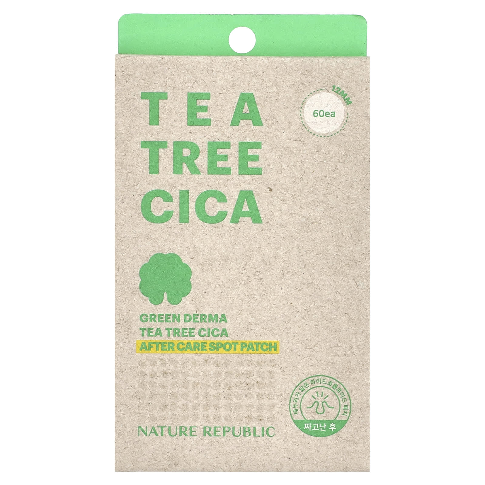 Nature Republic, Green Derma Tea Tree Cica, патч для точечного ухода, 60 шт.