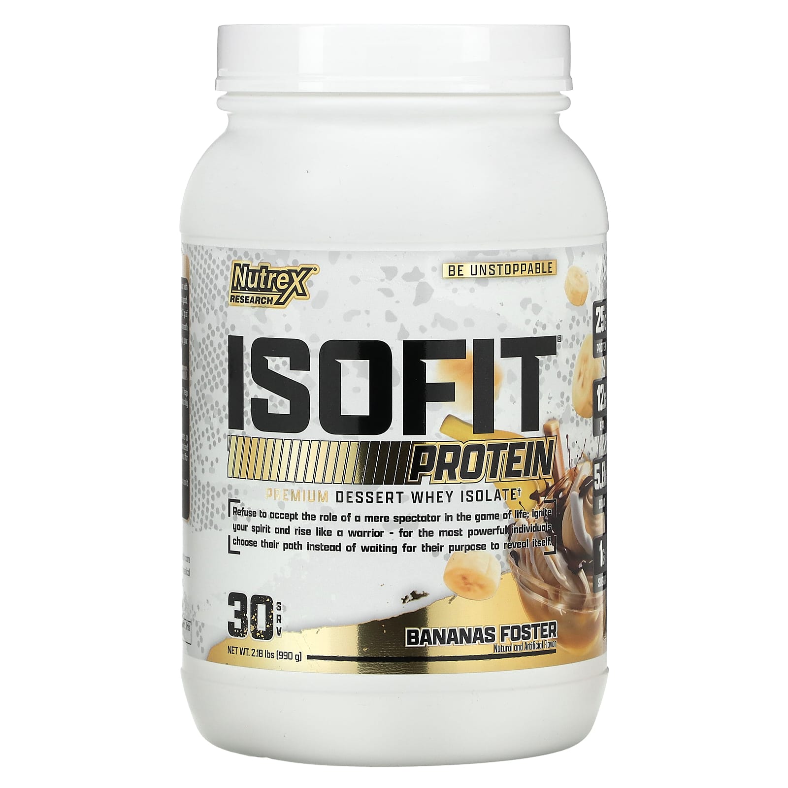 Nutrex Research, IsoFit Protein, протеин, со вкусом банана, 990 г (2,18 фунта)