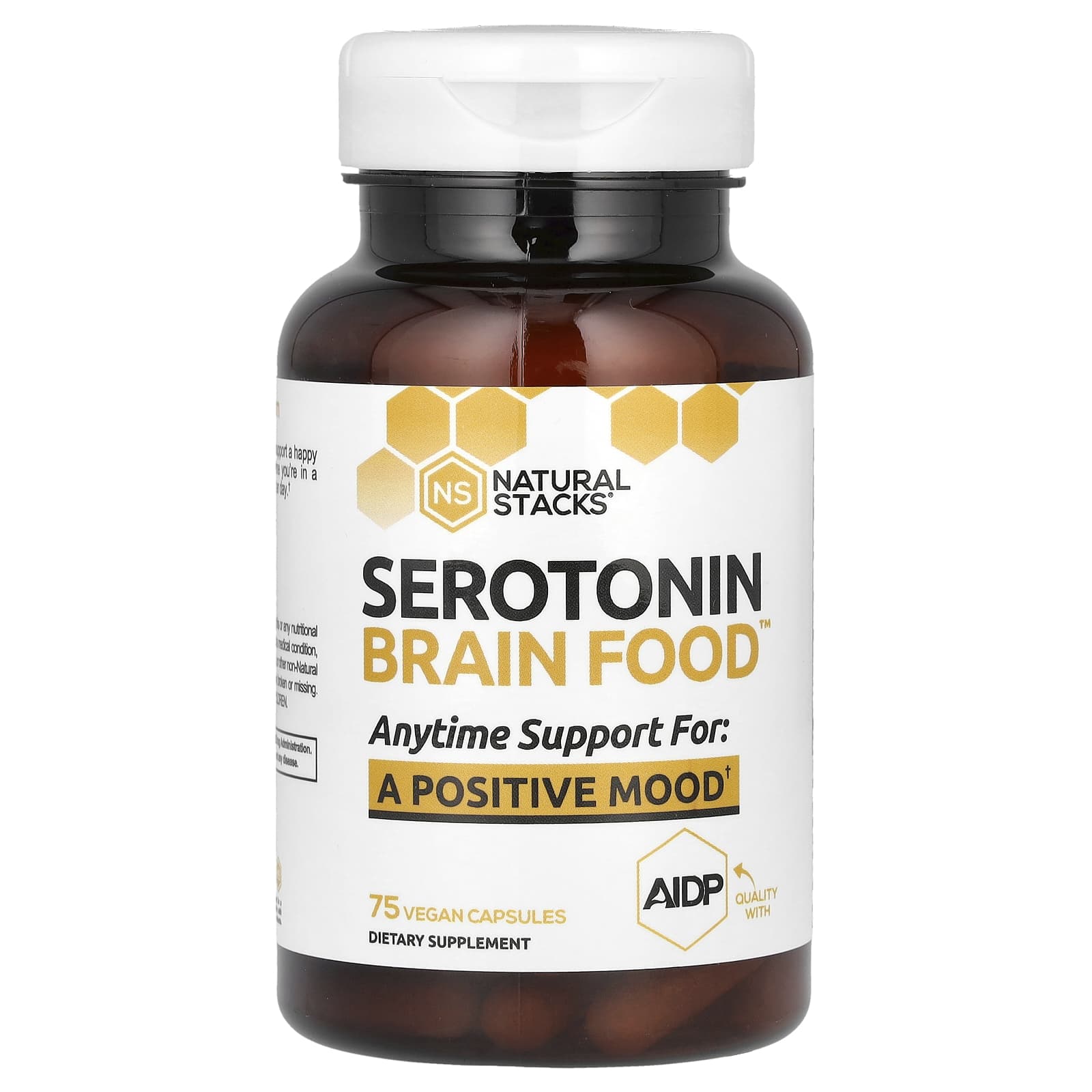 Natural Stacks, Serotonin Brain Food, 75 веганских капсул