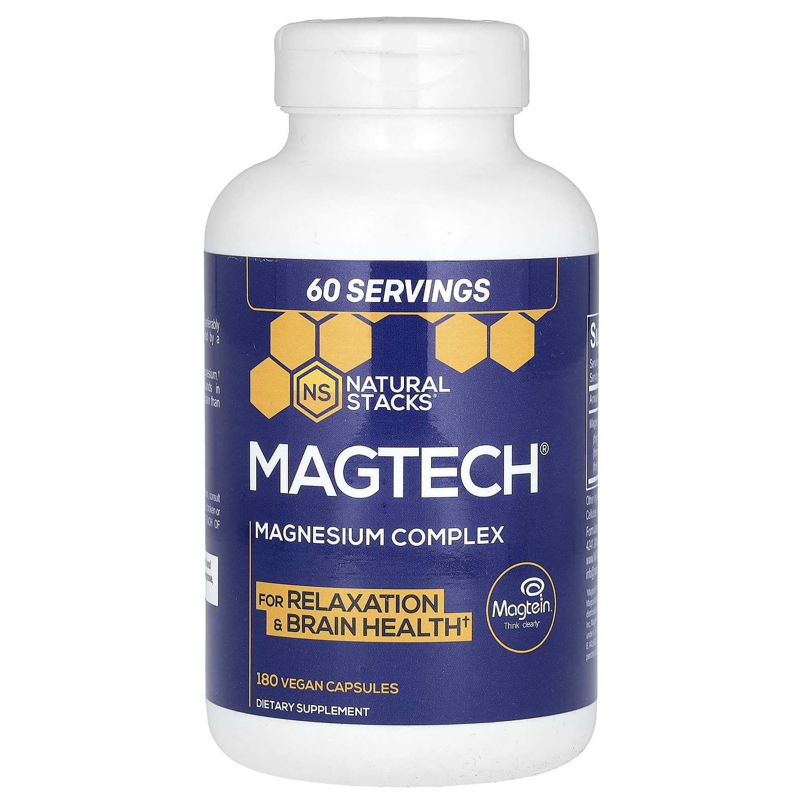 Natural Stacks, Magtech, Magnesium Complex, 180 Vegan Capsules