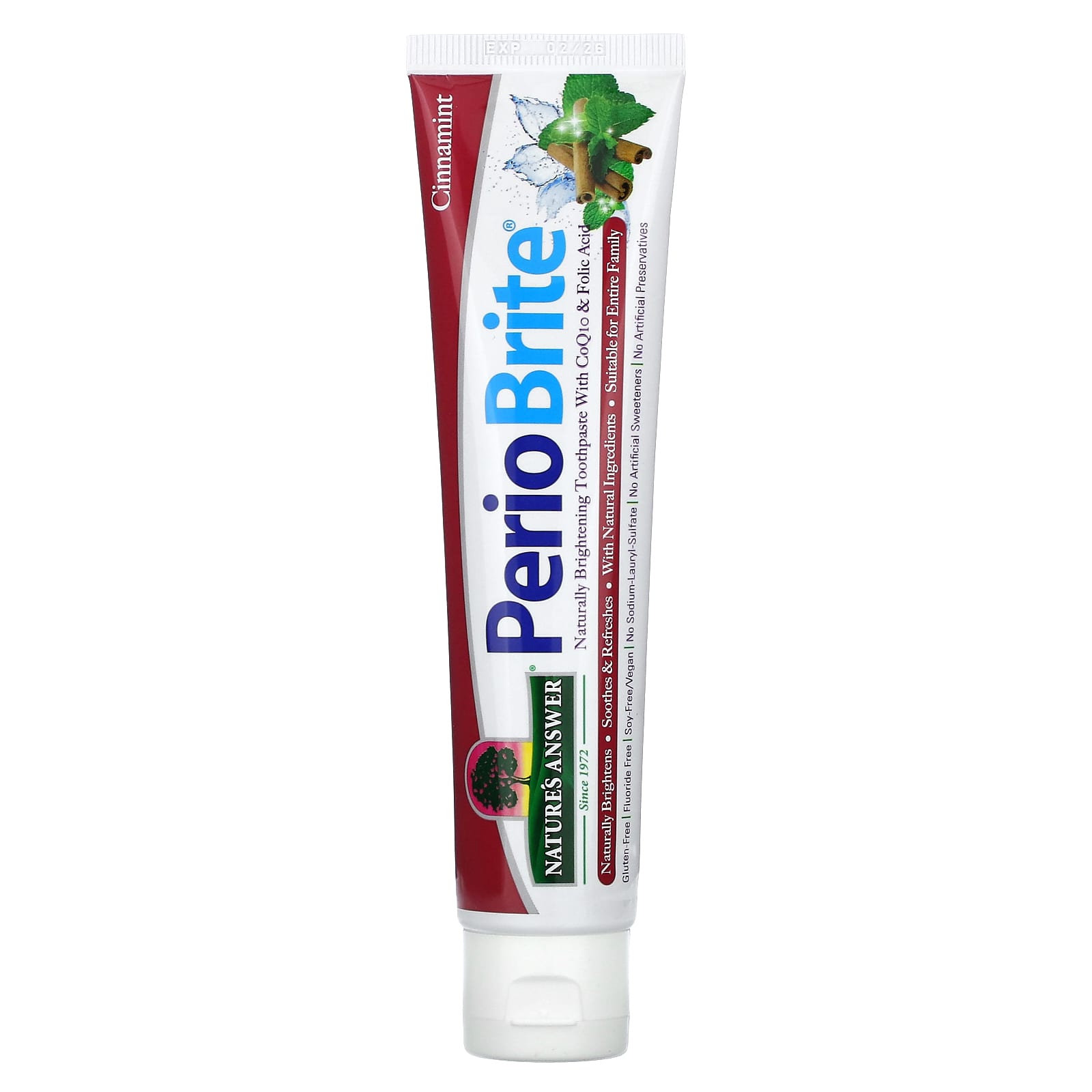 Nature's Answer, PerioBrite, зубная паста с ксилитолом, корица и мята, 113,4 г (4 унции)