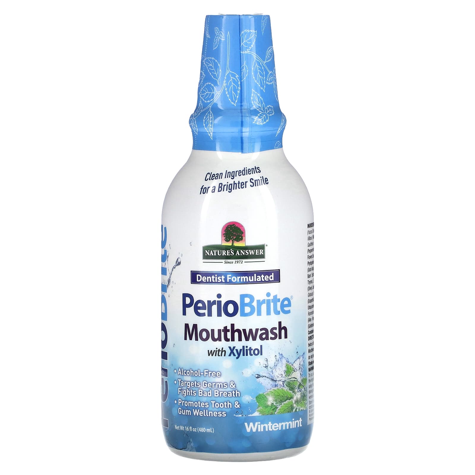 Nature's Answer, PerioBrite, ополаскиватель для рта с ксилитолом, зимняя мята, 480 мл (16 жидк. унций)