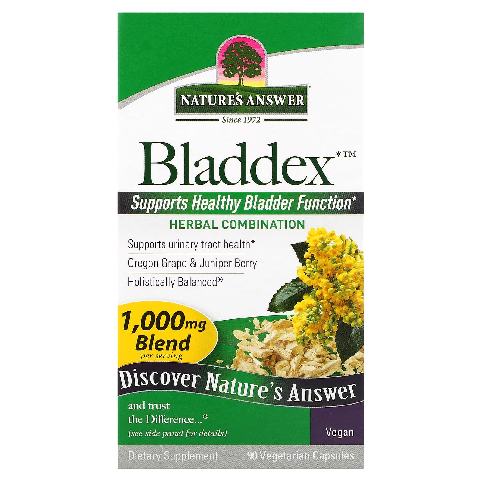 Natures Answer Bladdex 1000 мг 90 вегетарианских капсул 500 мг в 1 капсуле 2790₽