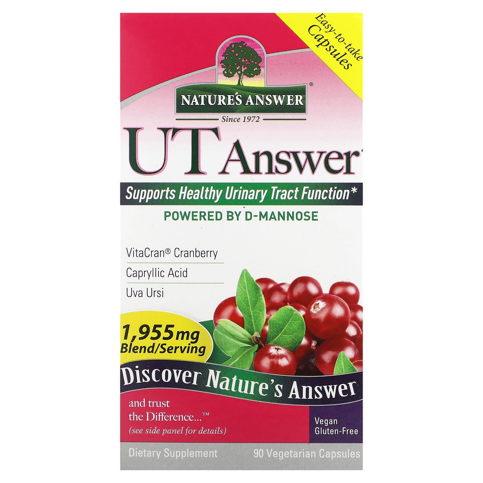 Nature's Answer, UT Answer, 1955 мг, 90 вегетарианских капсул (651,66 мг в 1 капсуле)