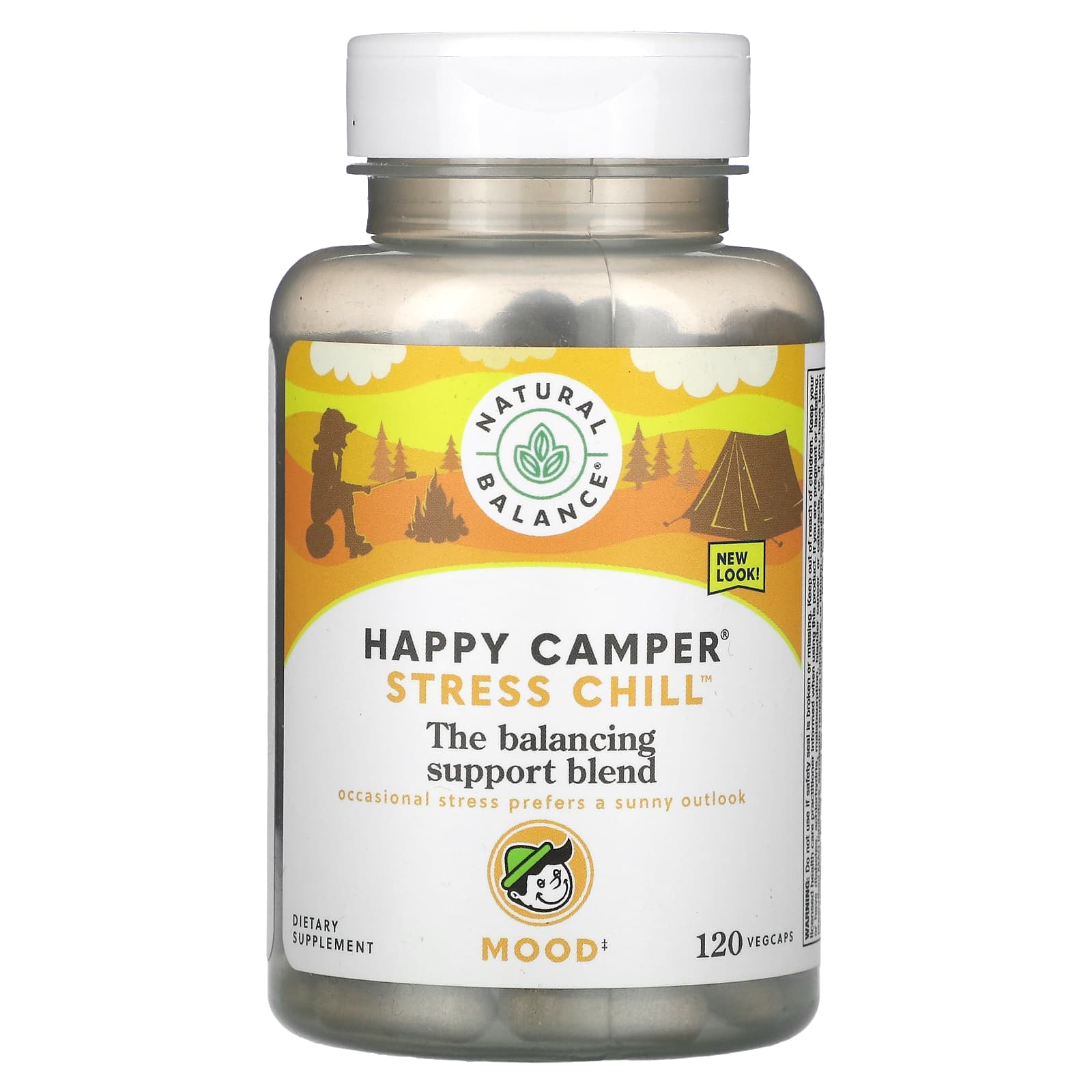 Natural Balance, Happy camper, средство для снятия стресса и расслабления, 120 вегетарианских капсул