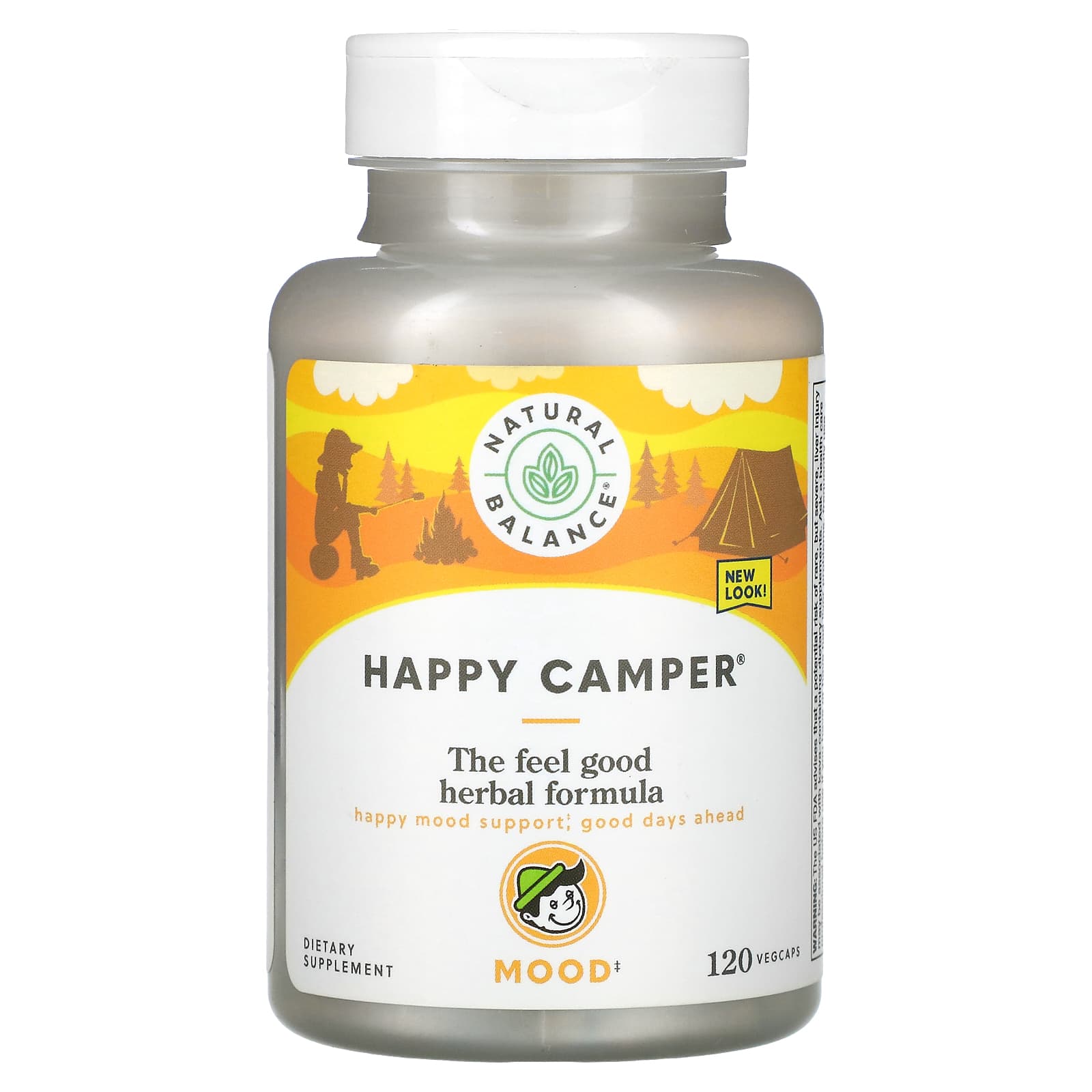 Natural Balance, Happy Camper, добавка для поддержания хорошего настроения, 120 вегетарианских капсул