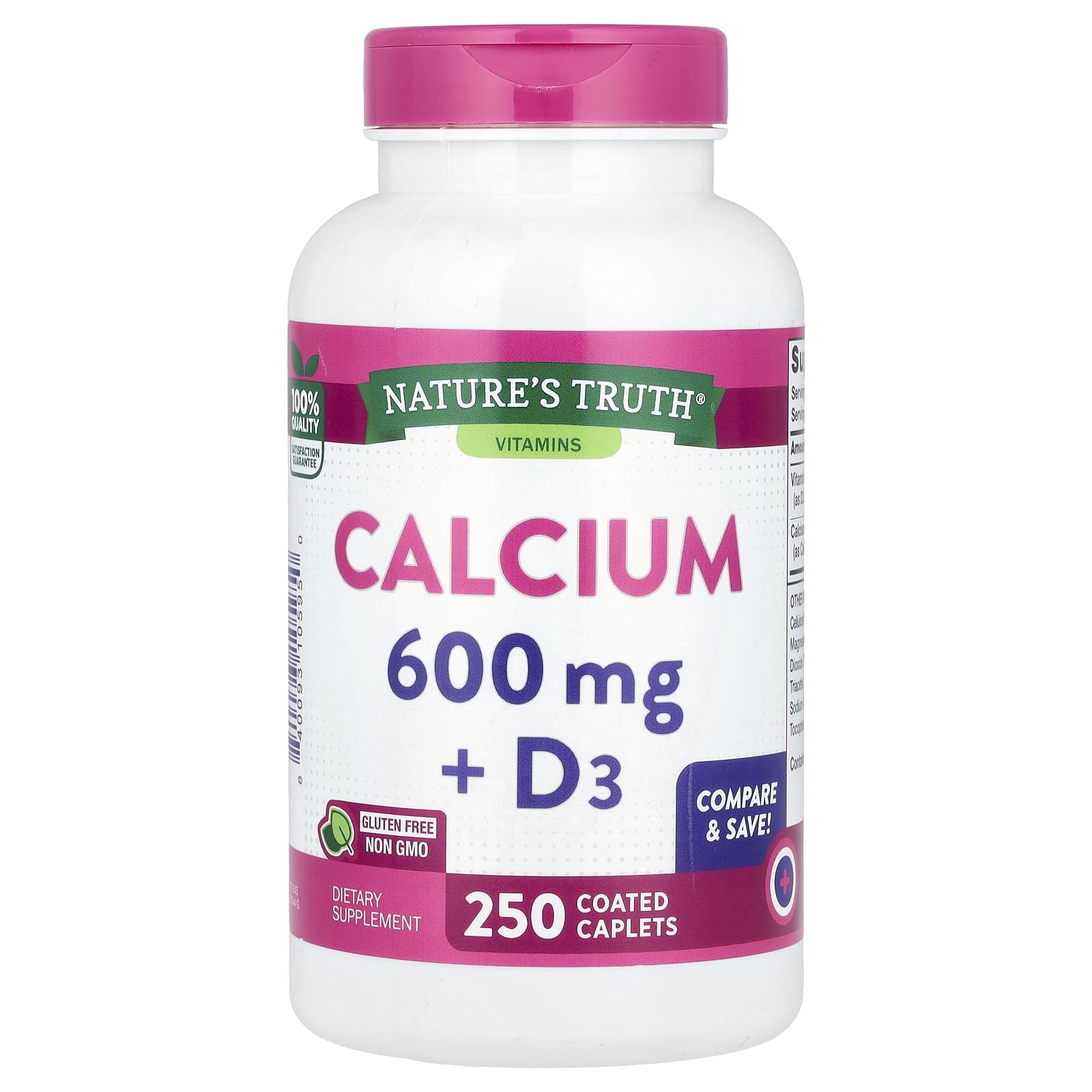 Nature's Truth, Кальций + D3, 250 капсул в оболочке