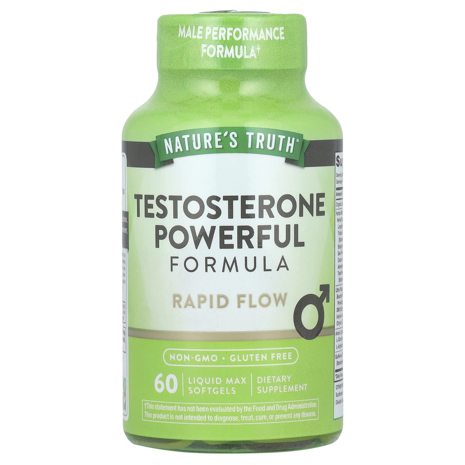 Nature's Truth, Testosterone Powerful Formula, 60 капсул Liquid Max