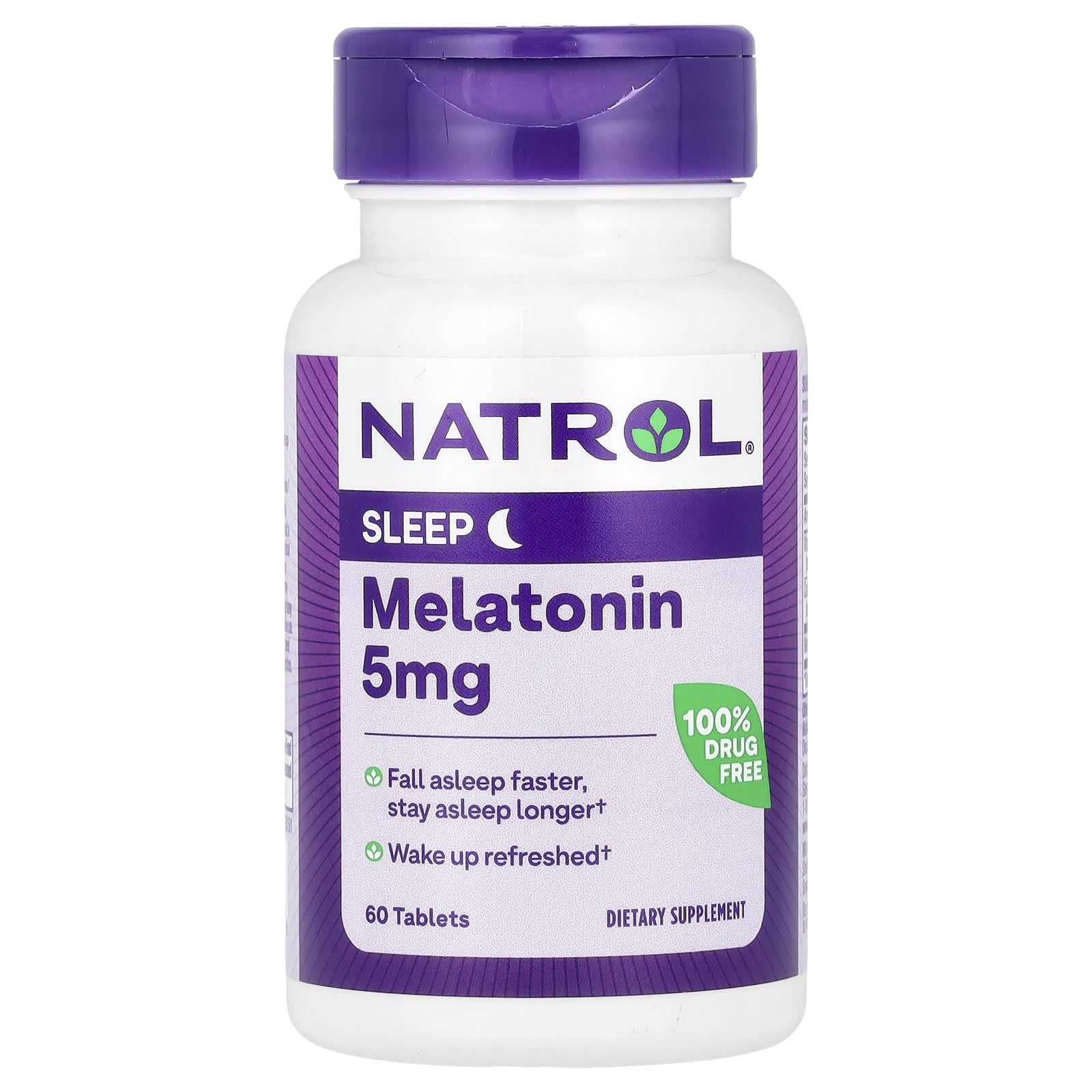 Natrol, Мелатонин, с повышенной силой действия, 5 мг, 60 таблеток