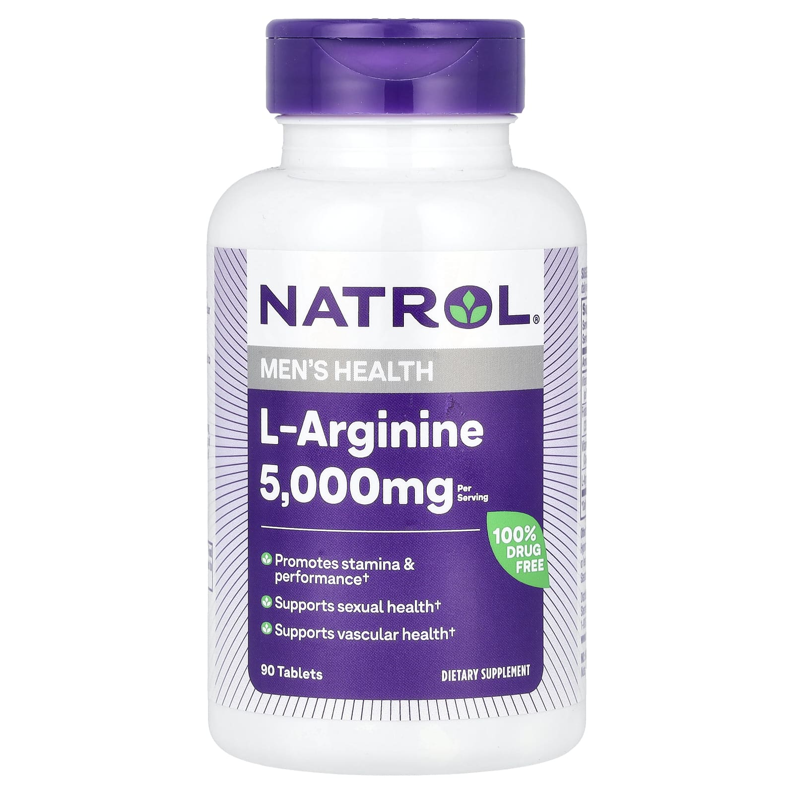 Natrol, L-аргинин, повышенная сила действия, 3000 мг, 90 таблеток (1000 мг в 1 таблетке)