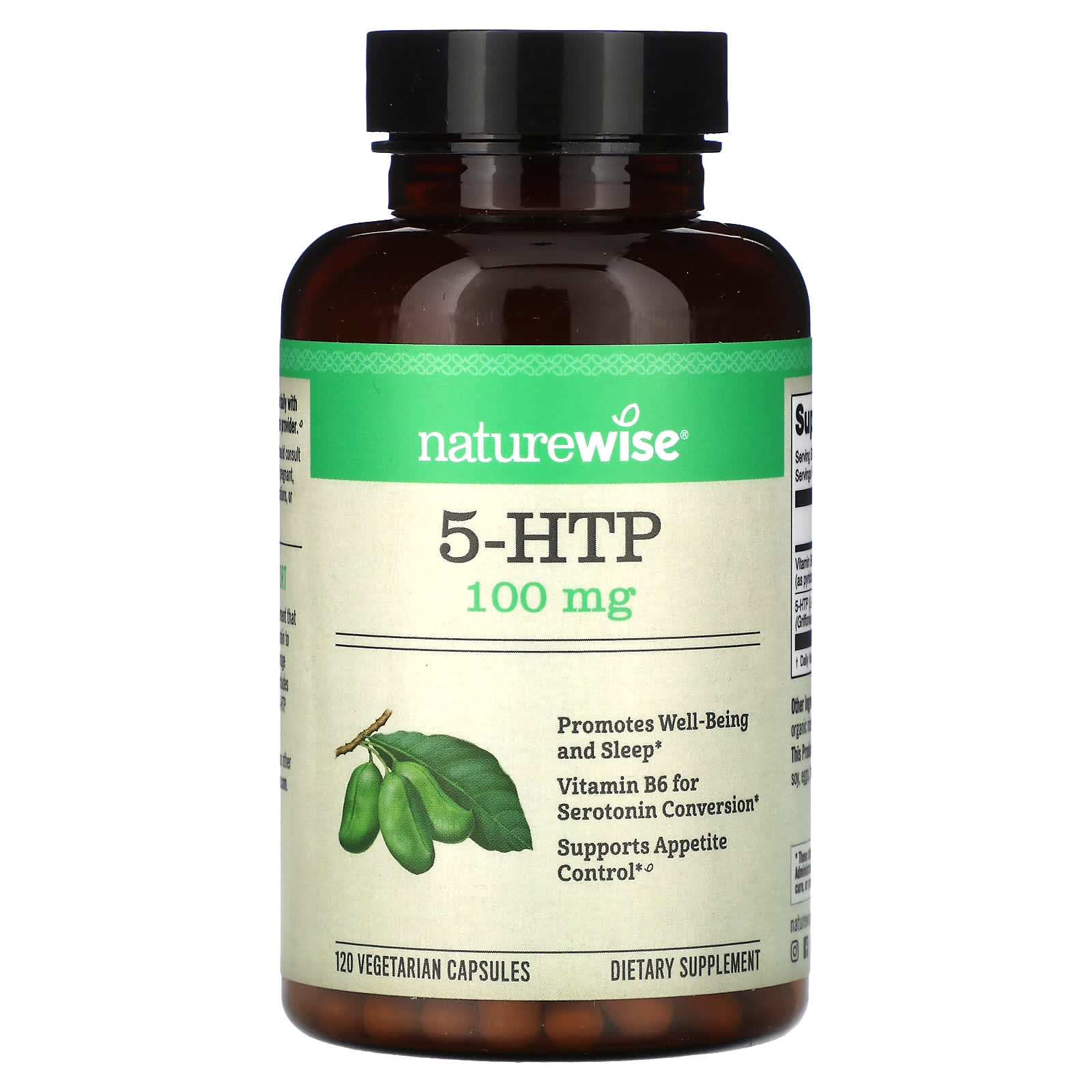 NatureWise 5-HTP 100 мг 120 вегетарианских капсул 3690₽