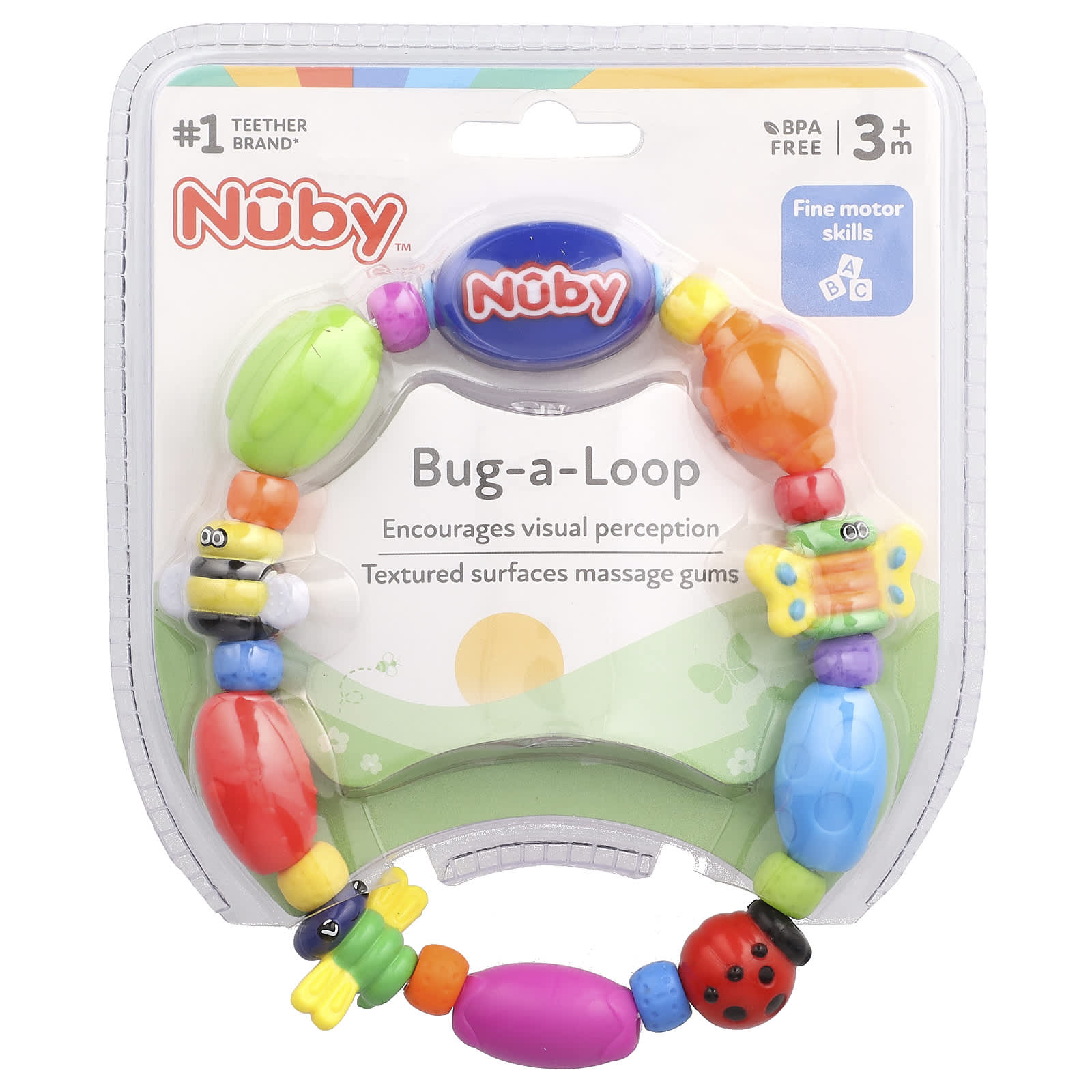 Nuby Bug-a-Loop прорезыватель для зубов для детей от 3 месяцев 1 шт 1790₽