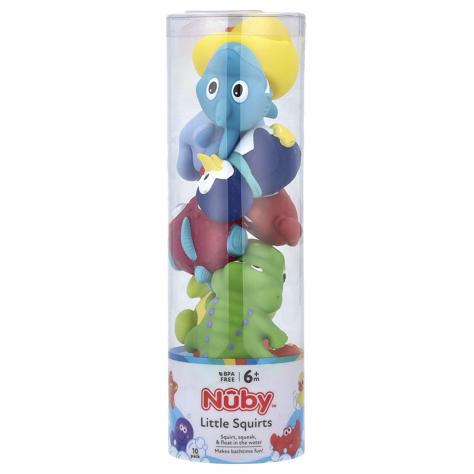 Nuby, Little Squirts, для детей от 6 месяцев, 10 шт.