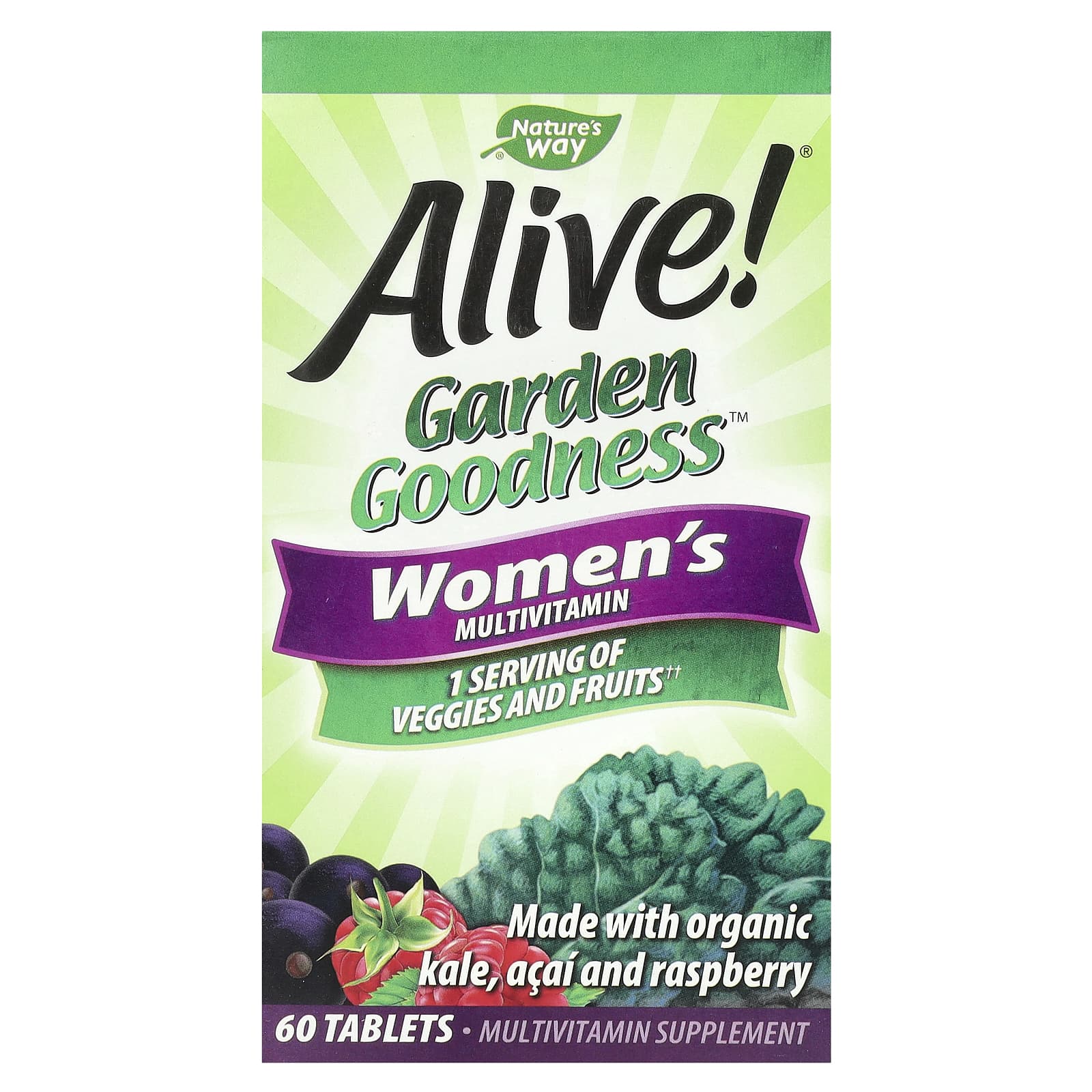 Natures Way Alive Garden Goodness мультивитамин для женщин 60 таблеток 2690₽