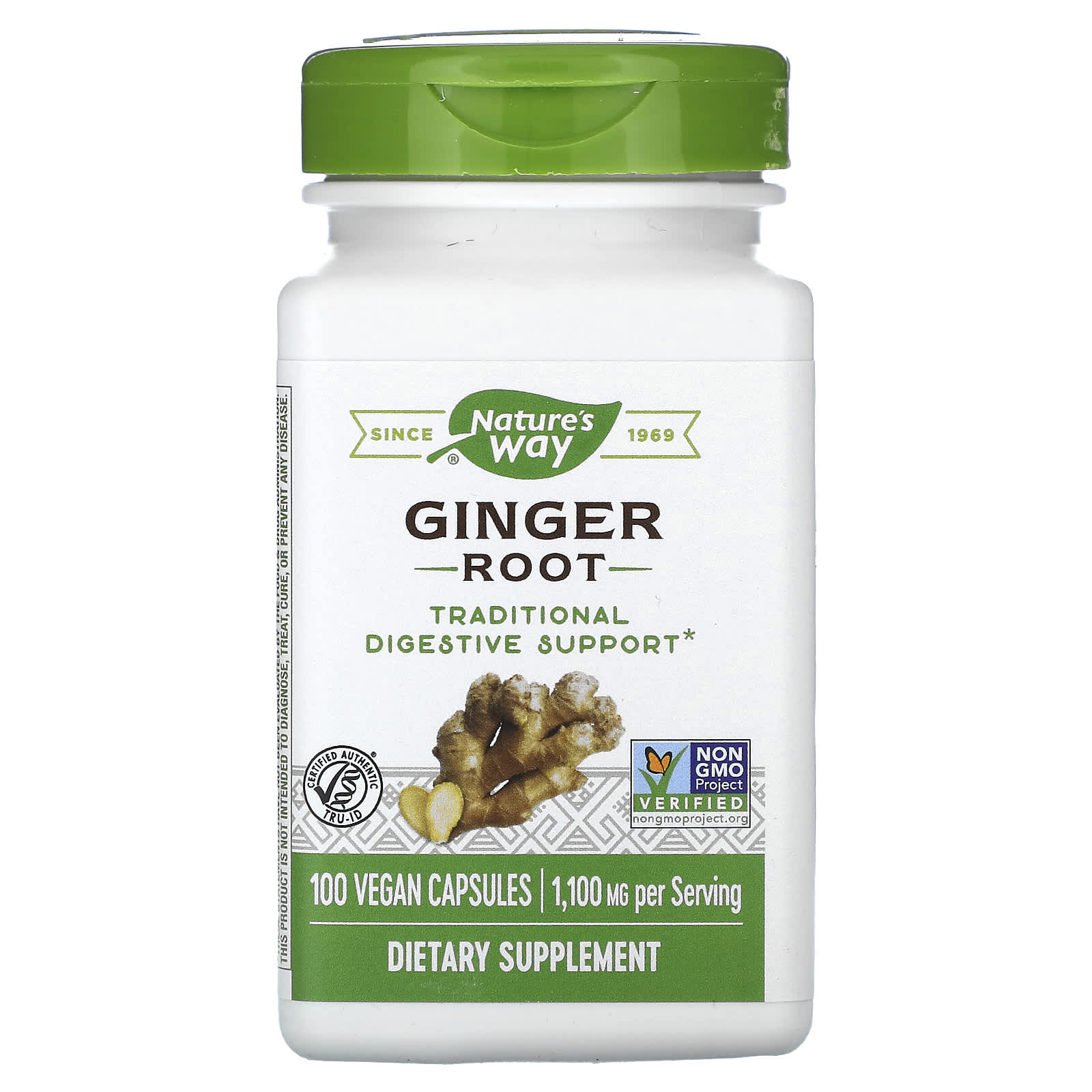 Nature's Way, Ginger Root, 550 mg, 100 Vegan Capsules