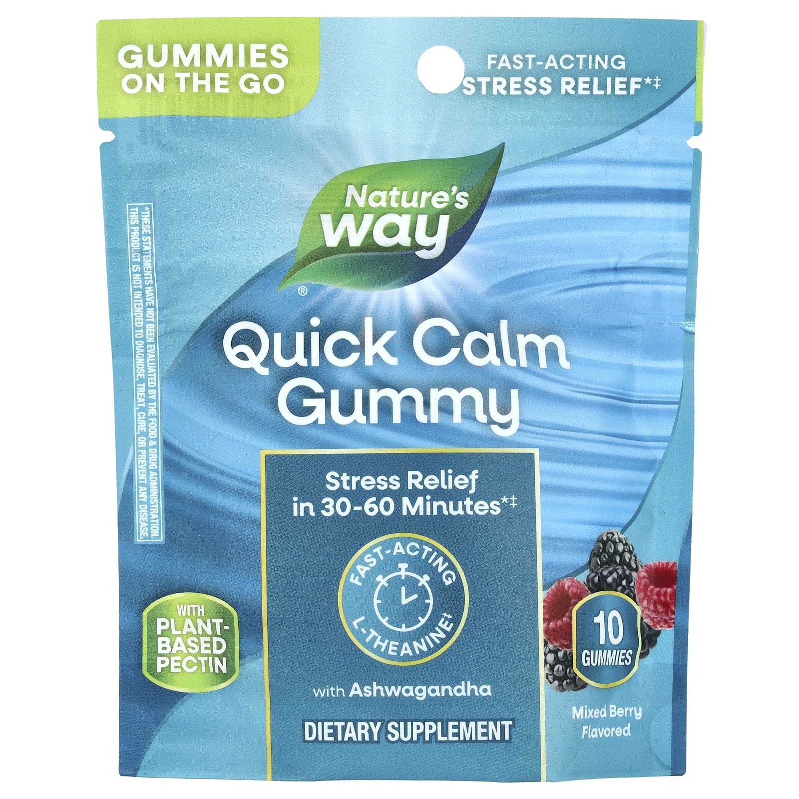 Nature's Way, Quick Calm Gummy, ягодное ассорти, 10 жевательных таблеток