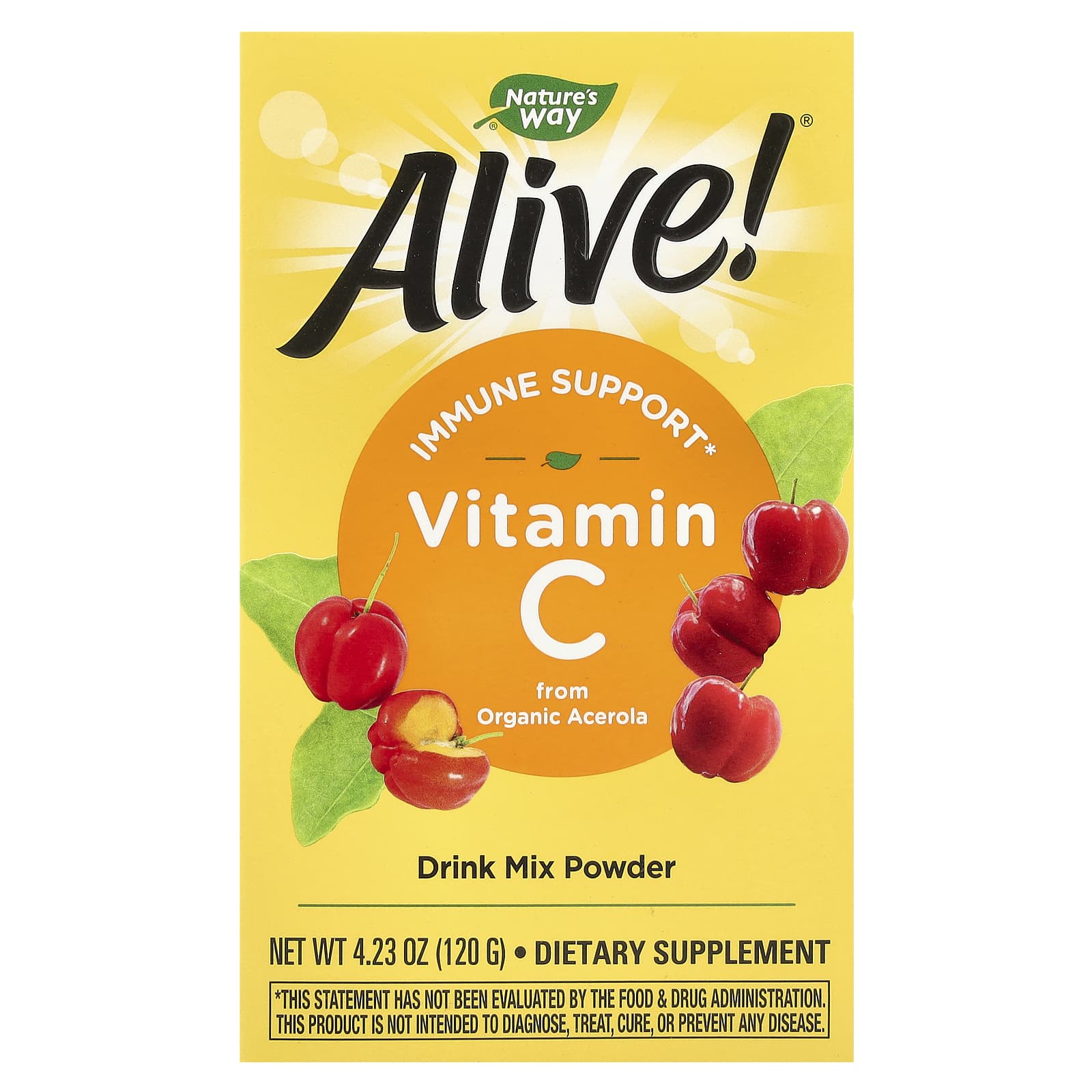 Natures Way Alive фруктовый источник витамина C 120 г 423 унции 4090₽