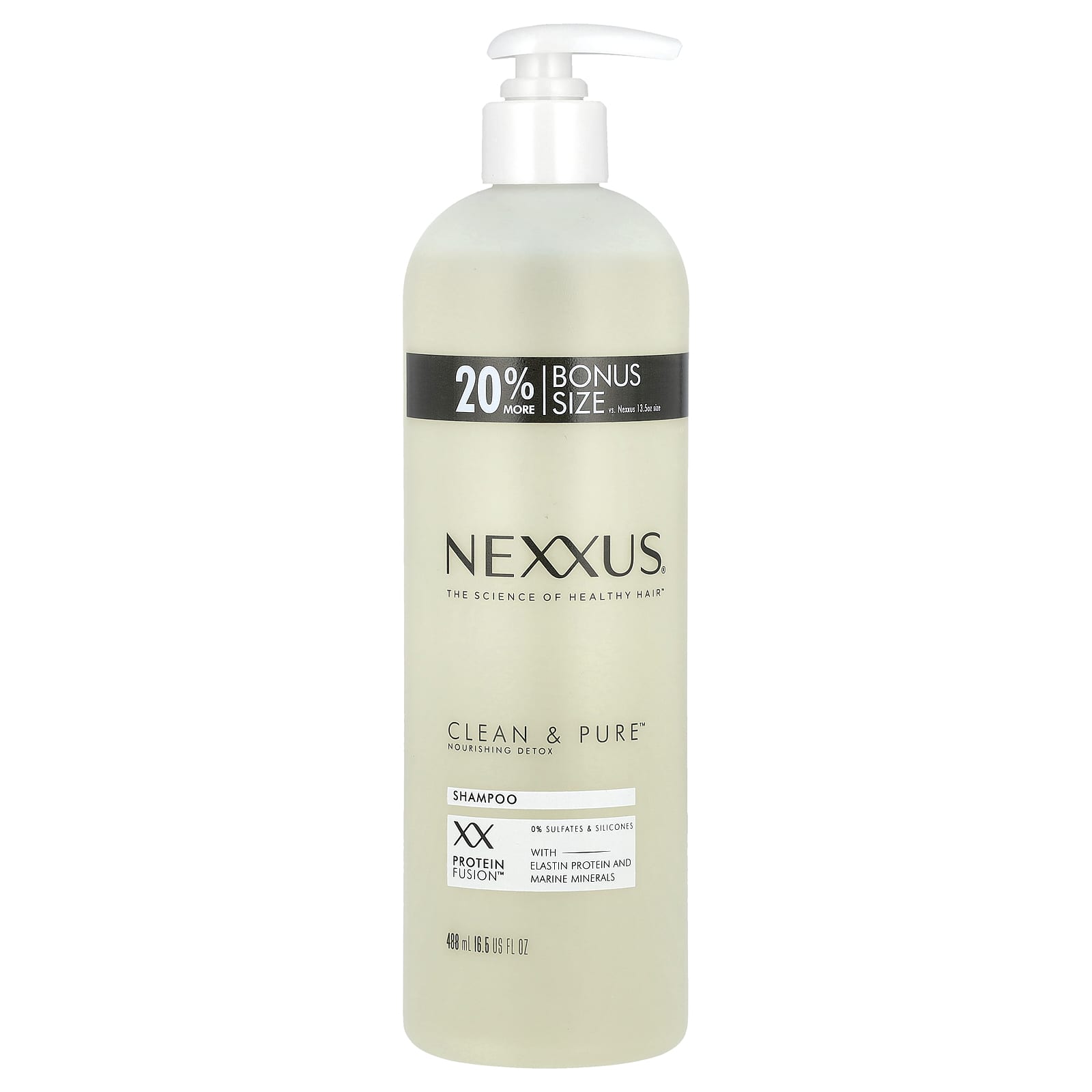 Nexxus, Clean & Pure ™, питательный детокс-шампунь, для всех типов волос, 488 мл (16,5 жидк. Унции)