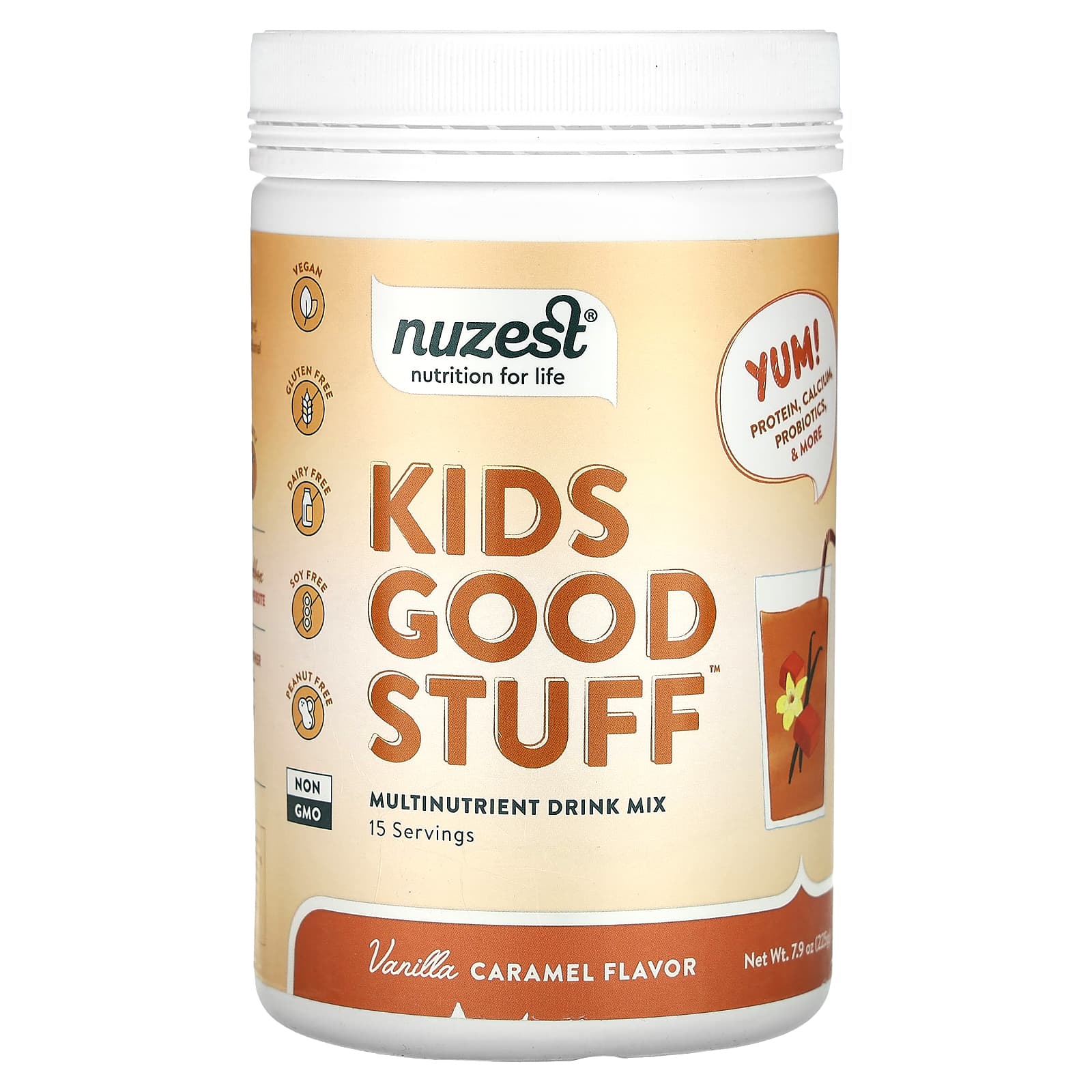 Nuzest Kids Good Stuff мультинутриентная смесь для приготовления напитка ваниль и карамель 225 г 79 унции 5690₽