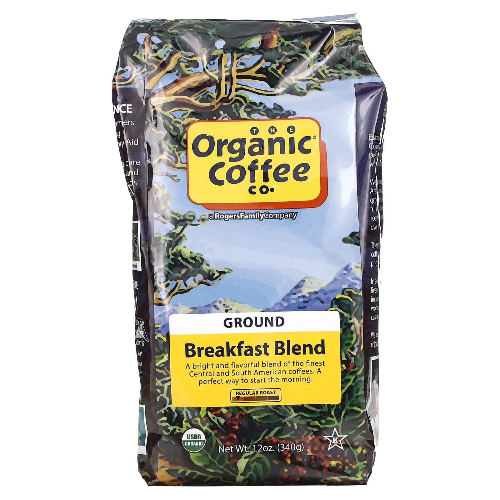 Organic Coffee Co Breakfast Blend кофе молотый средняя обжарка 340 г 12 унций 2790₽