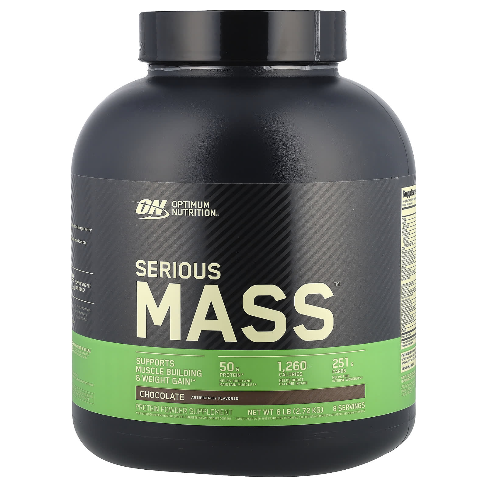 Optimum Nutrition, Serious Mass, шоколад, 2,72 кг (6 фунтов)